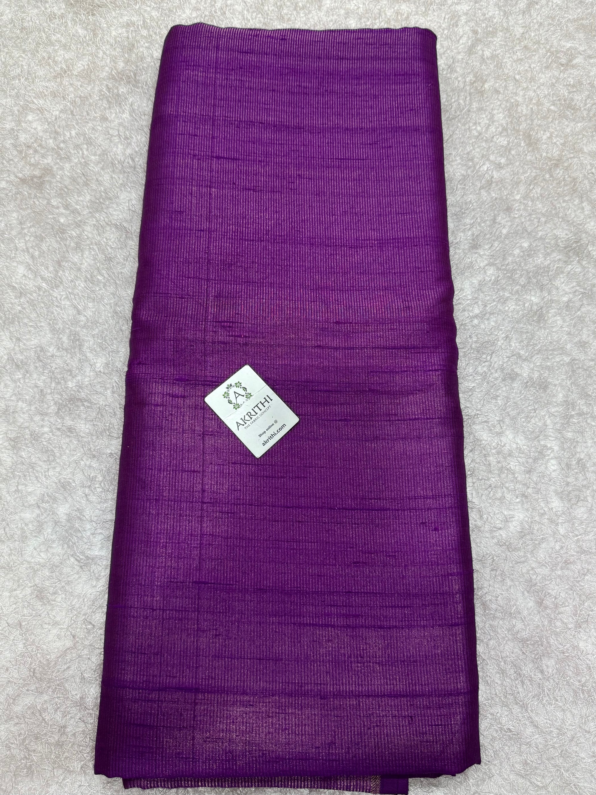 Pure tissue dupion silk with zari stripe