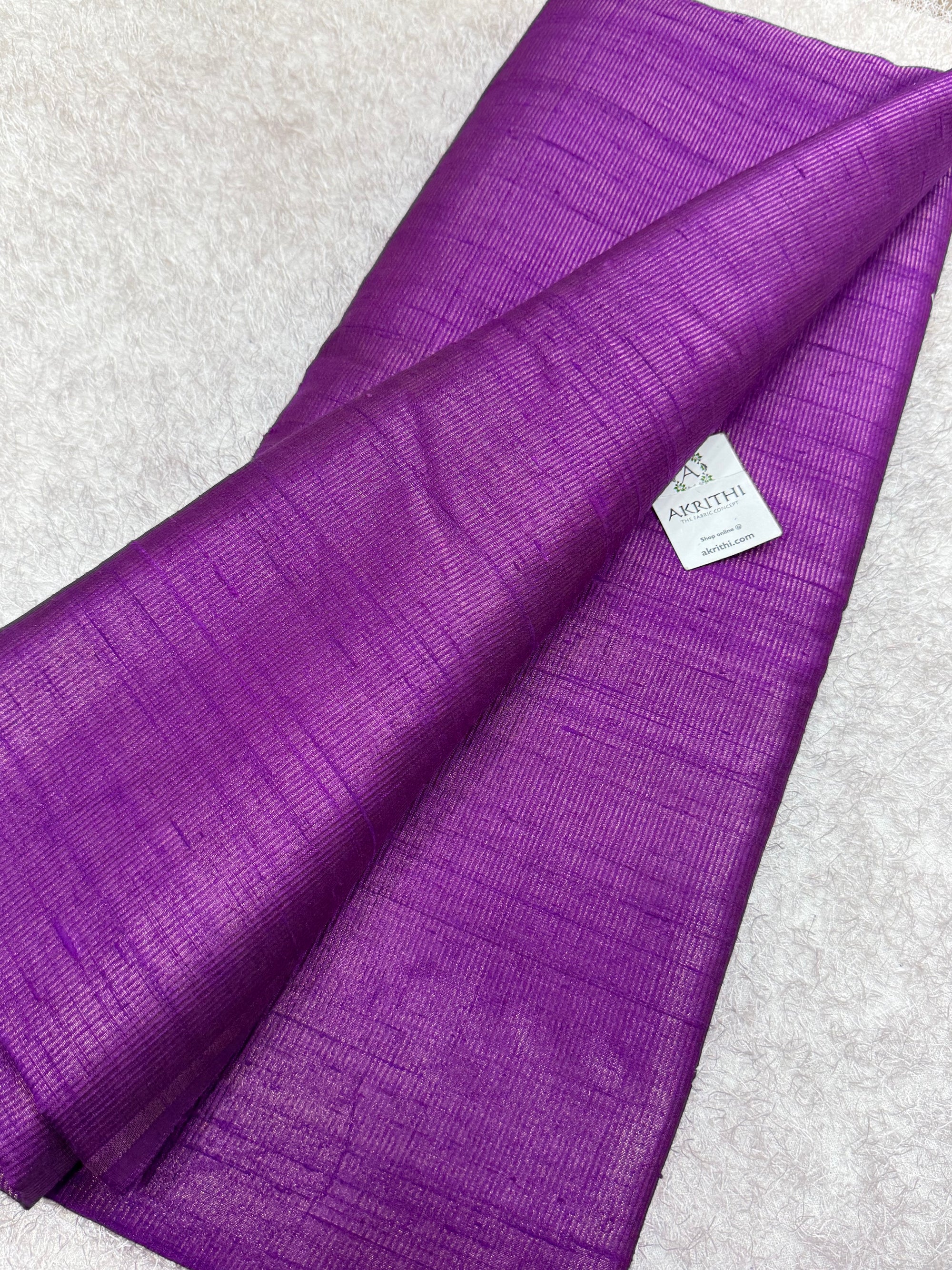 Pure tissue dupion silk with zari stripe