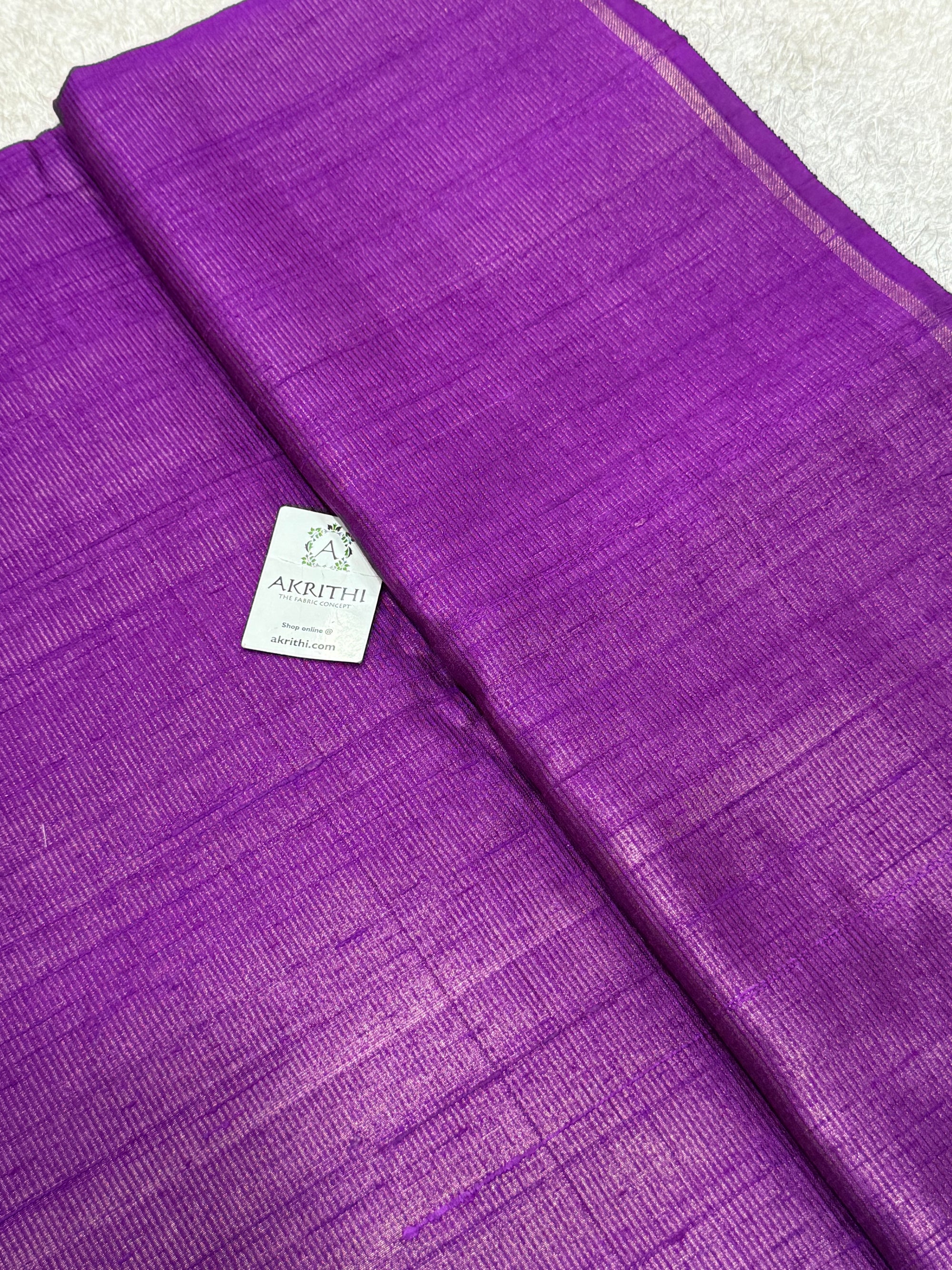 Pure tissue dupion silk with zari stripe