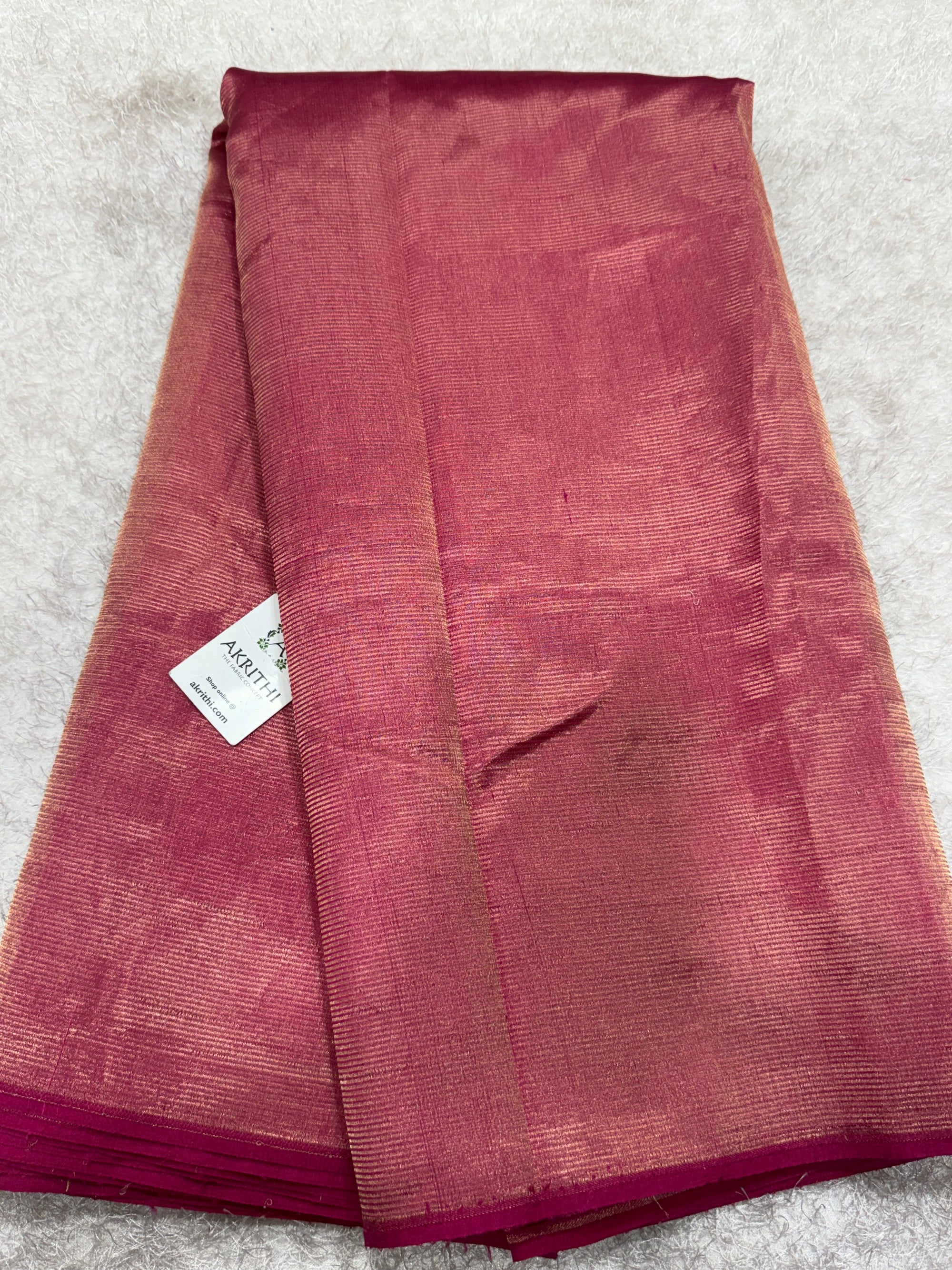 Pure tissue katan silk with zari stripe