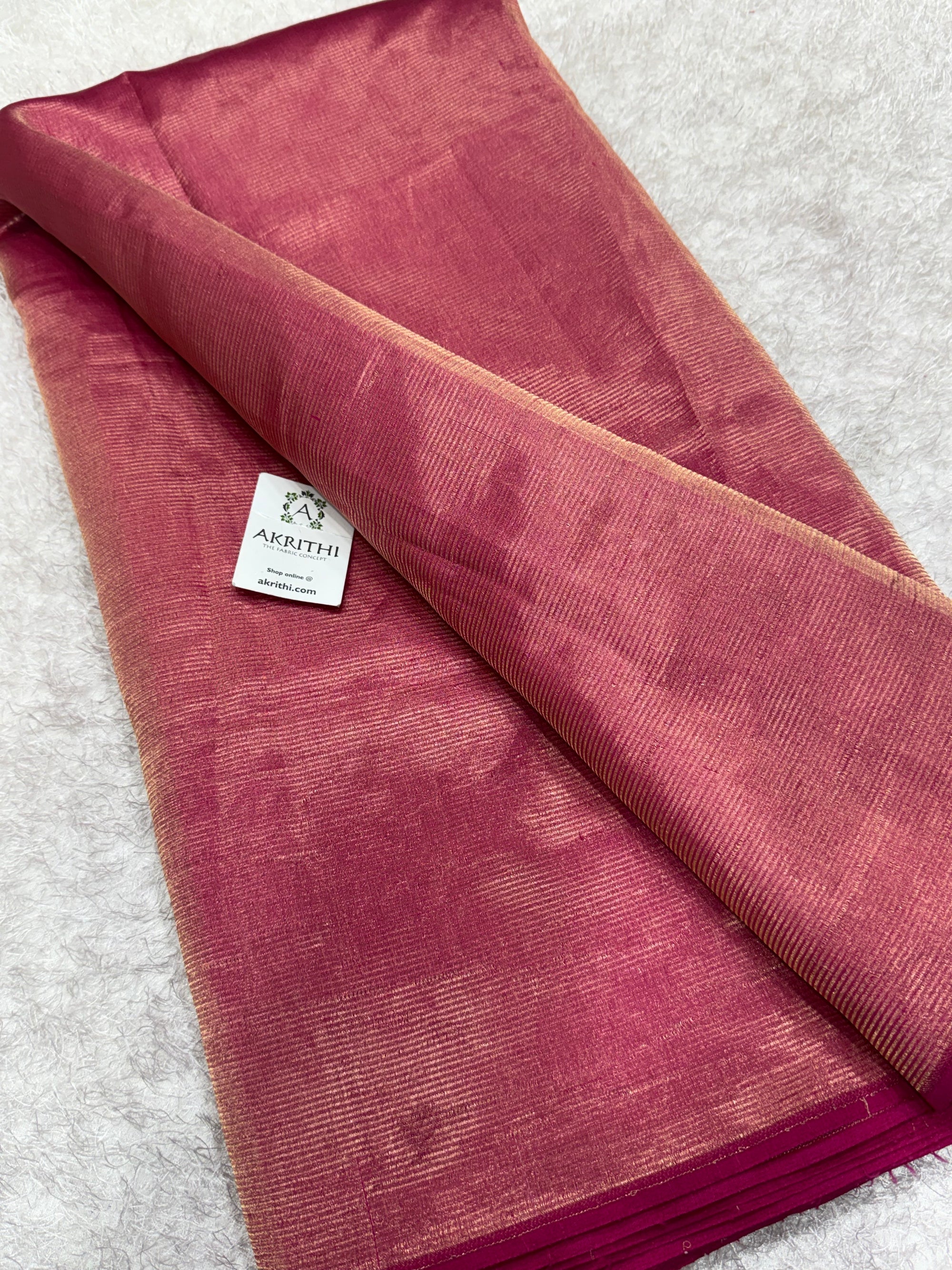 Pure tissue katan silk with zari stripe