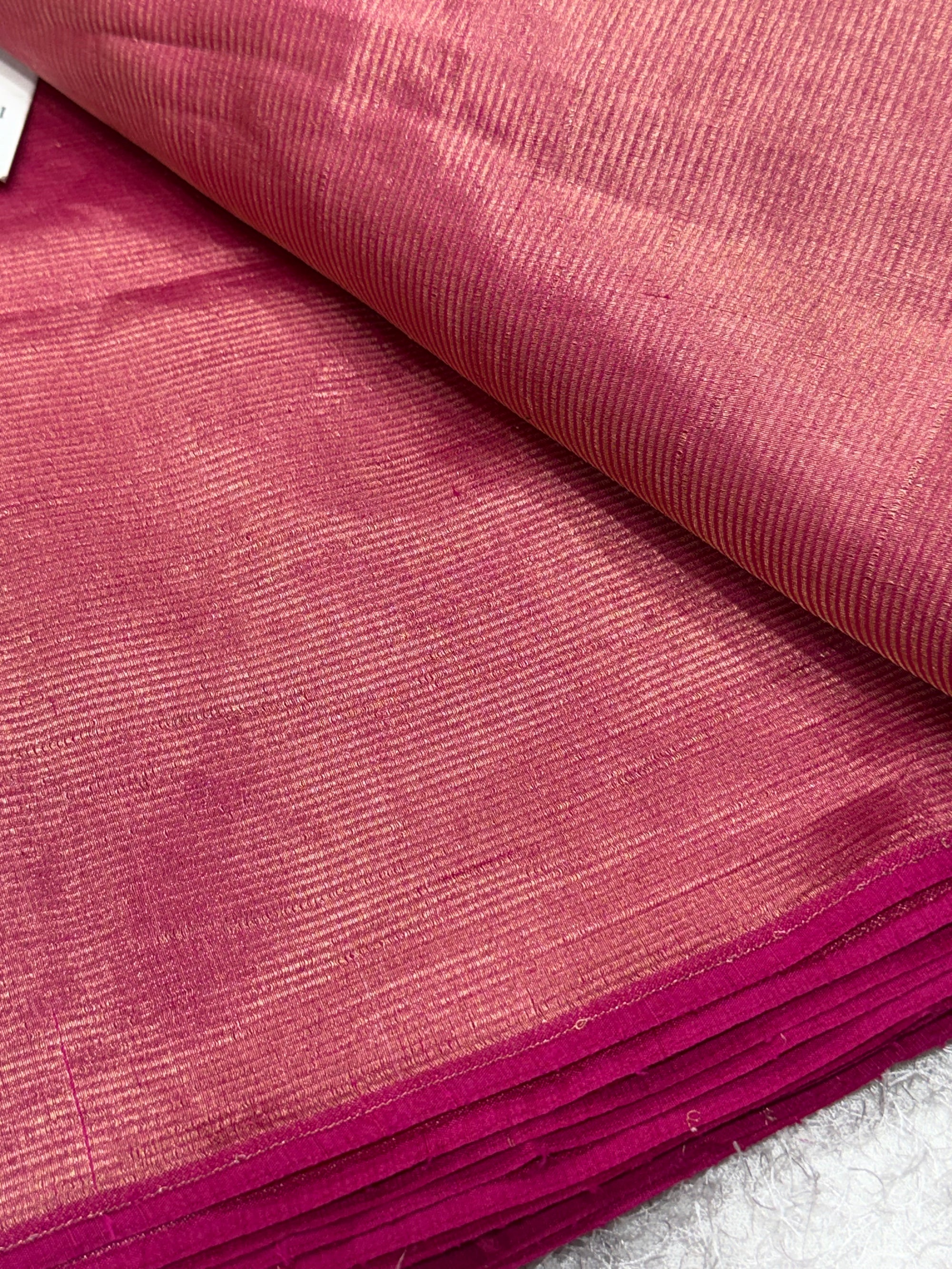 Pure tissue katan silk with zari stripe