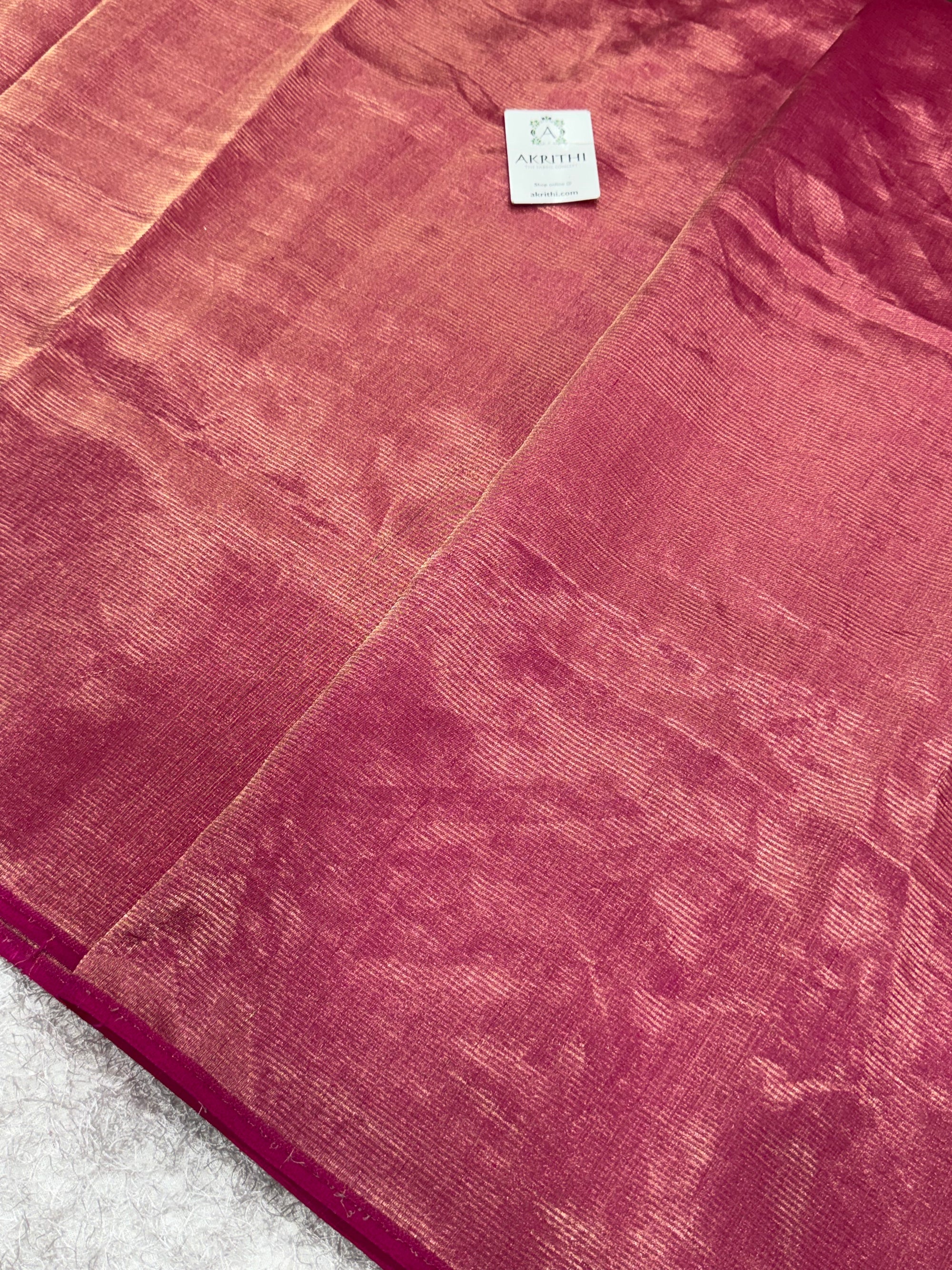 Pure tissue katan silk with zari stripe