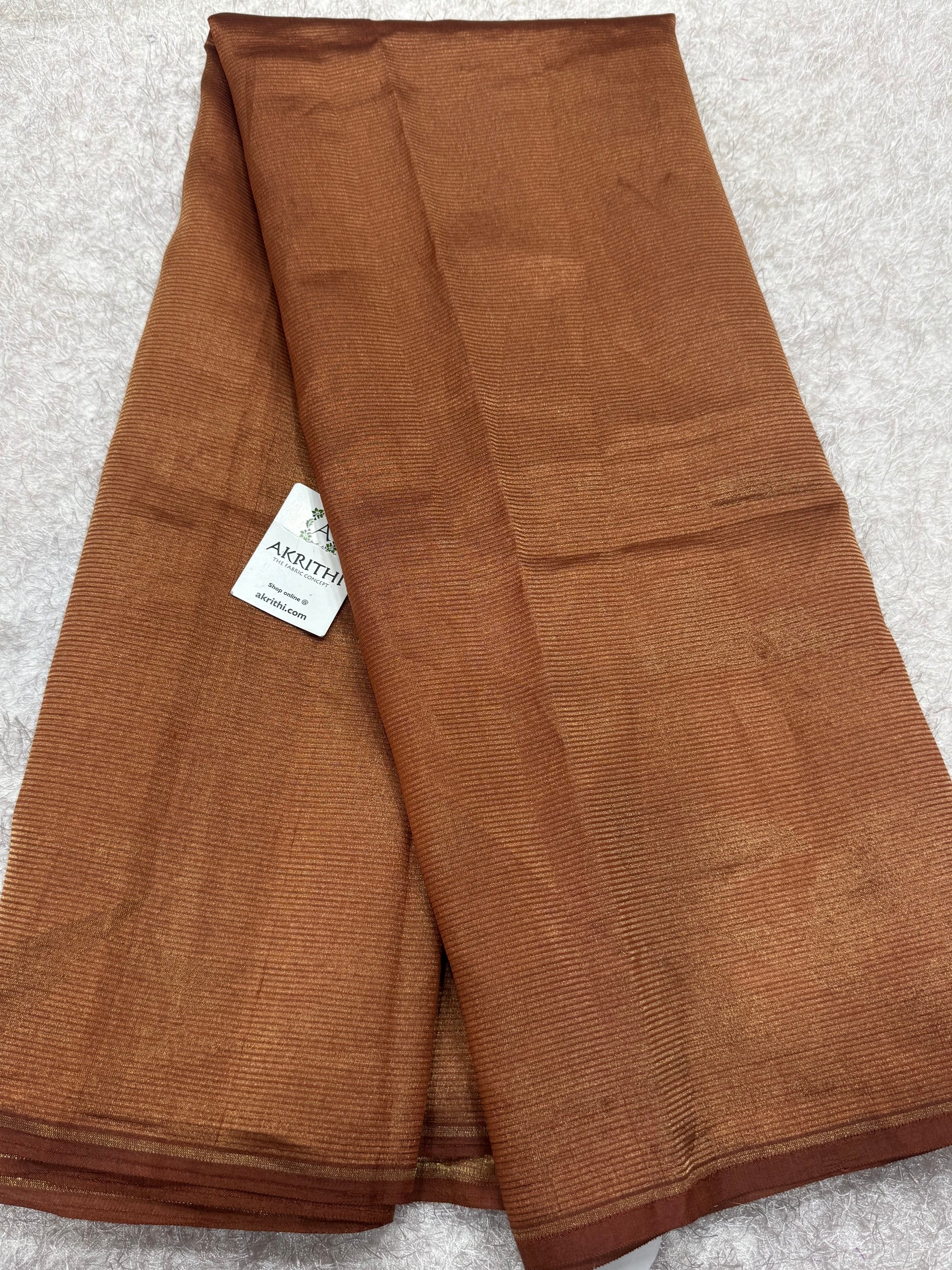 Pure tissue katan silk with zari stripe
