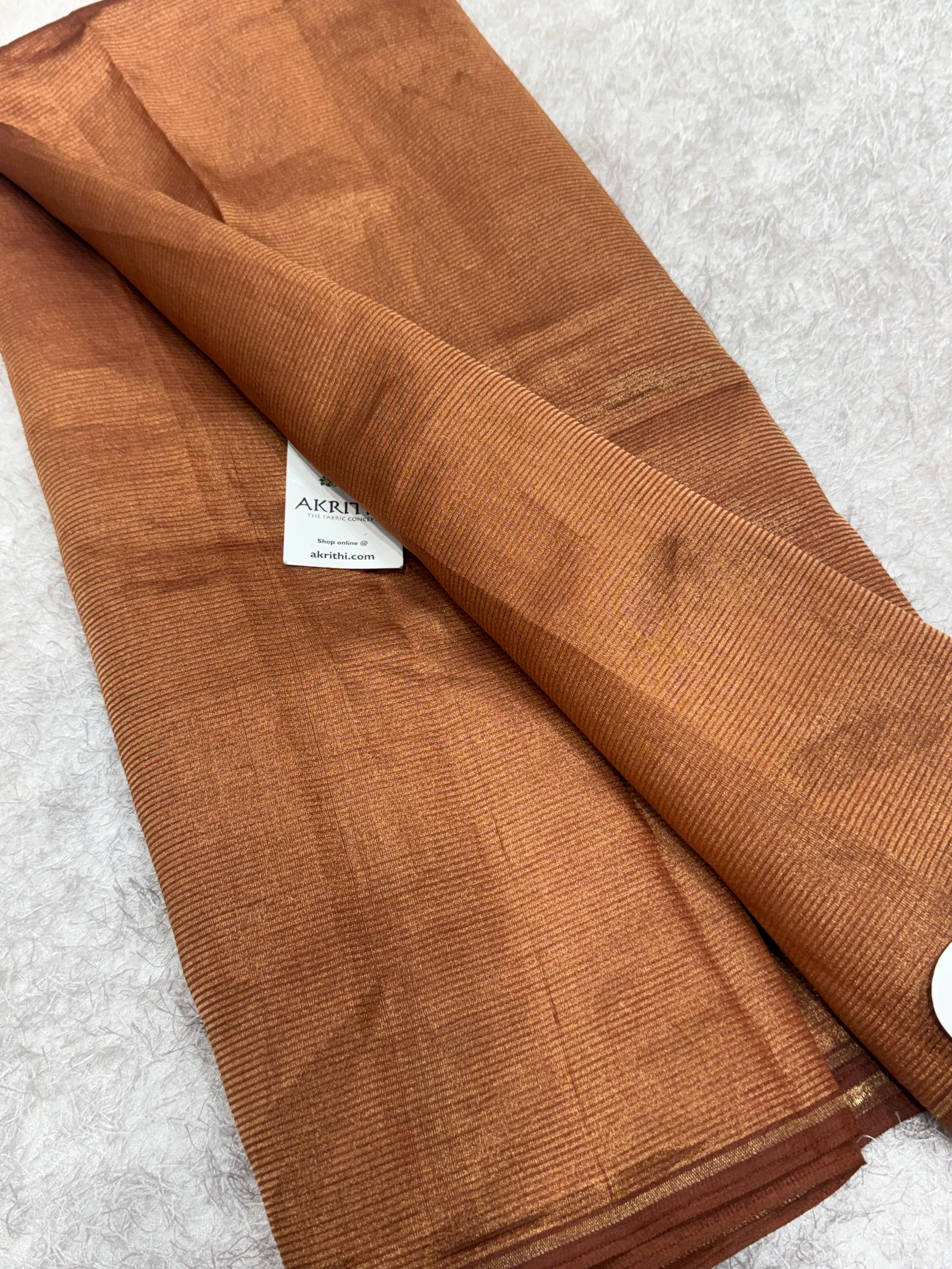Pure tissue katan silk with zari stripe