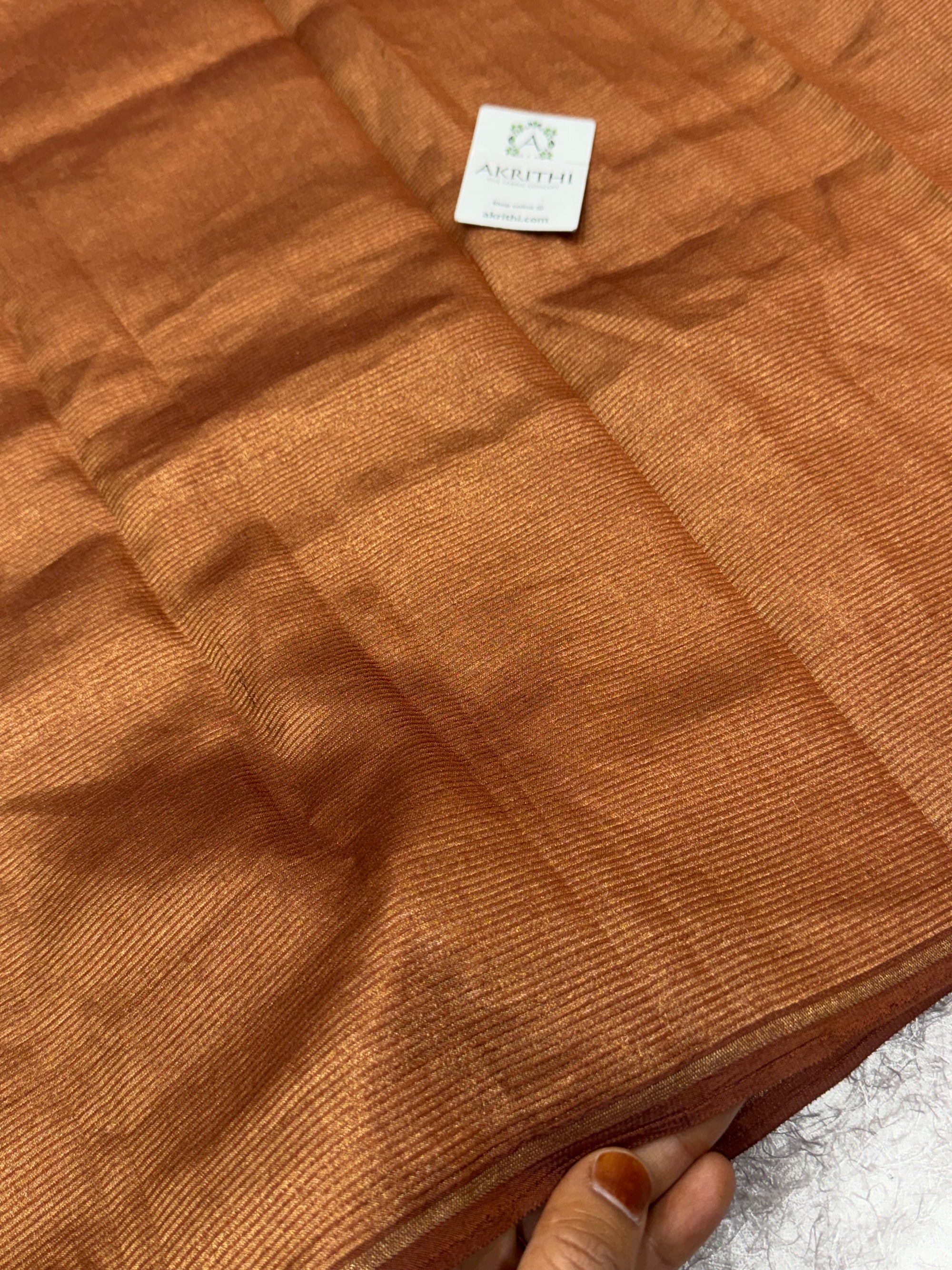 Pure tissue katan silk with zari stripe