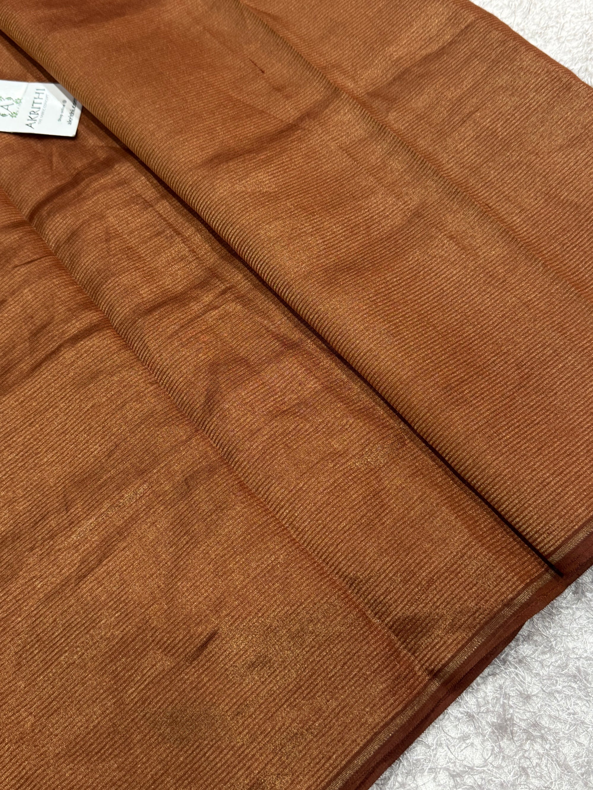 Pure tissue katan silk with zari stripe
