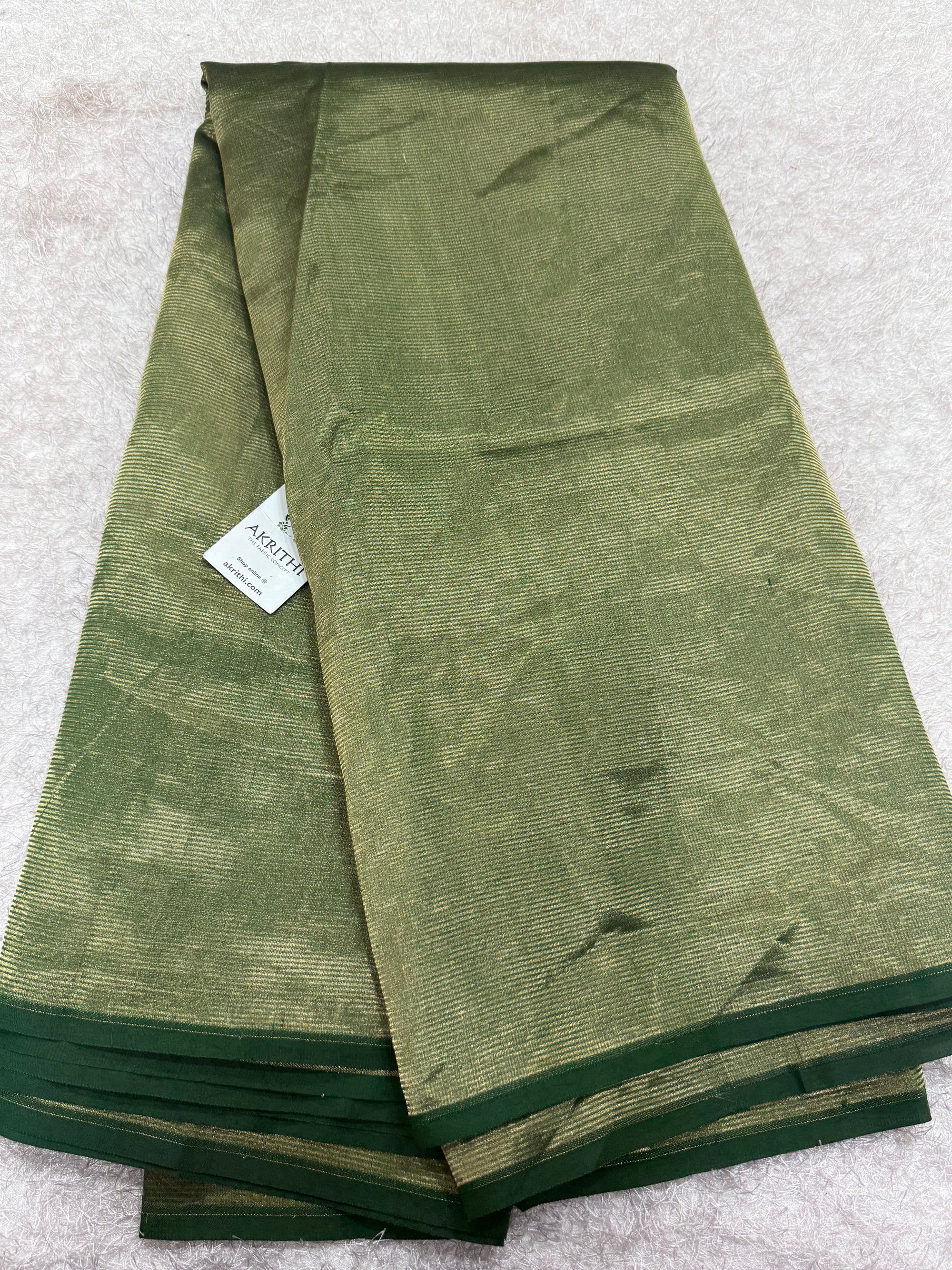 Pure tissue katan silk with zari stripe