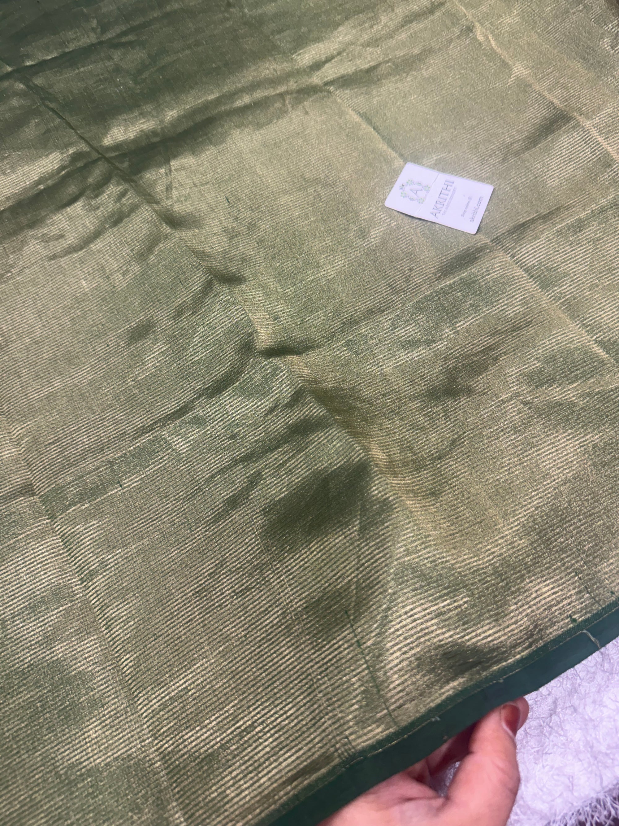Pure tissue katan silk with zari stripe
