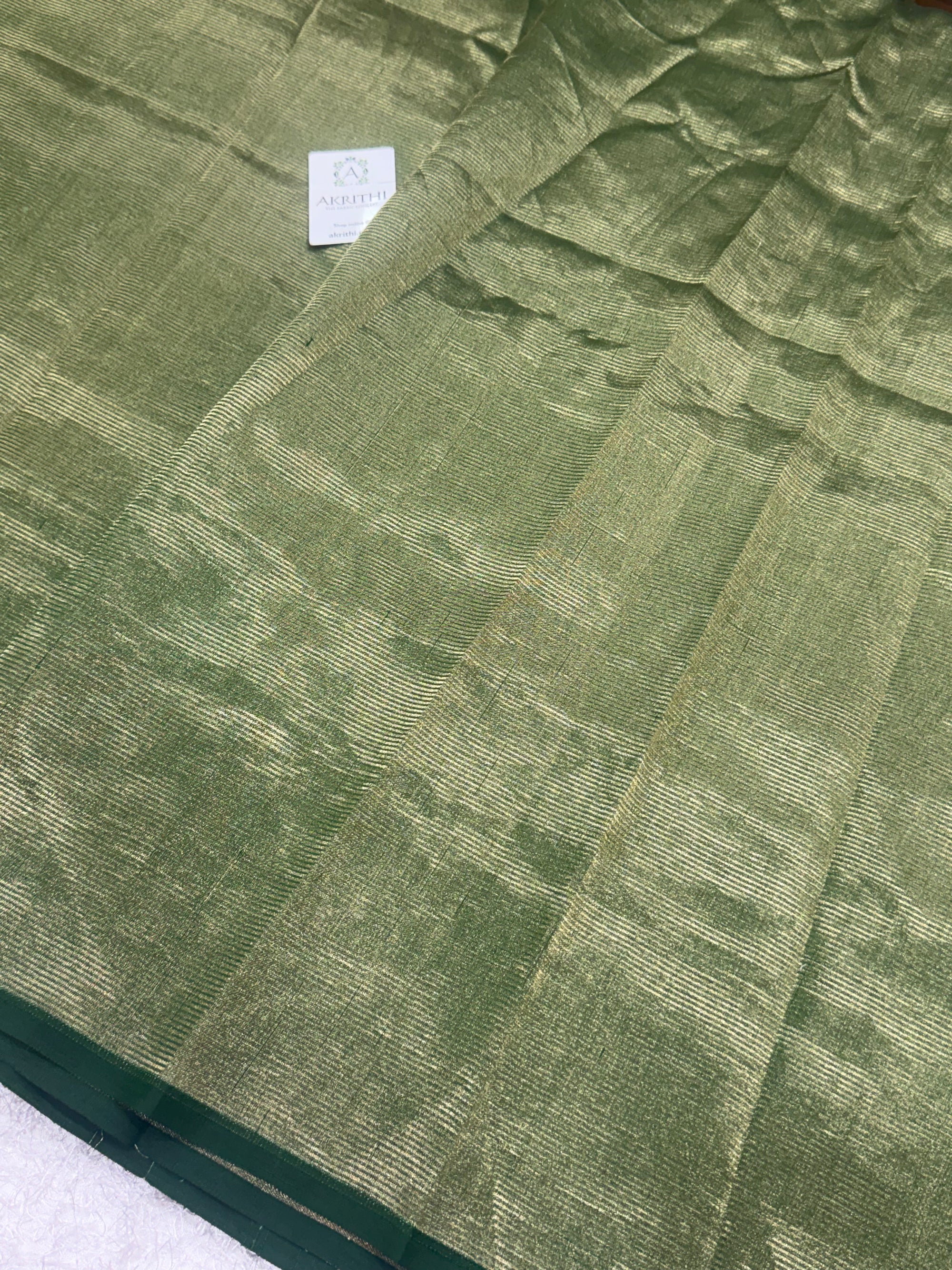 Pure tissue katan silk with zari stripe