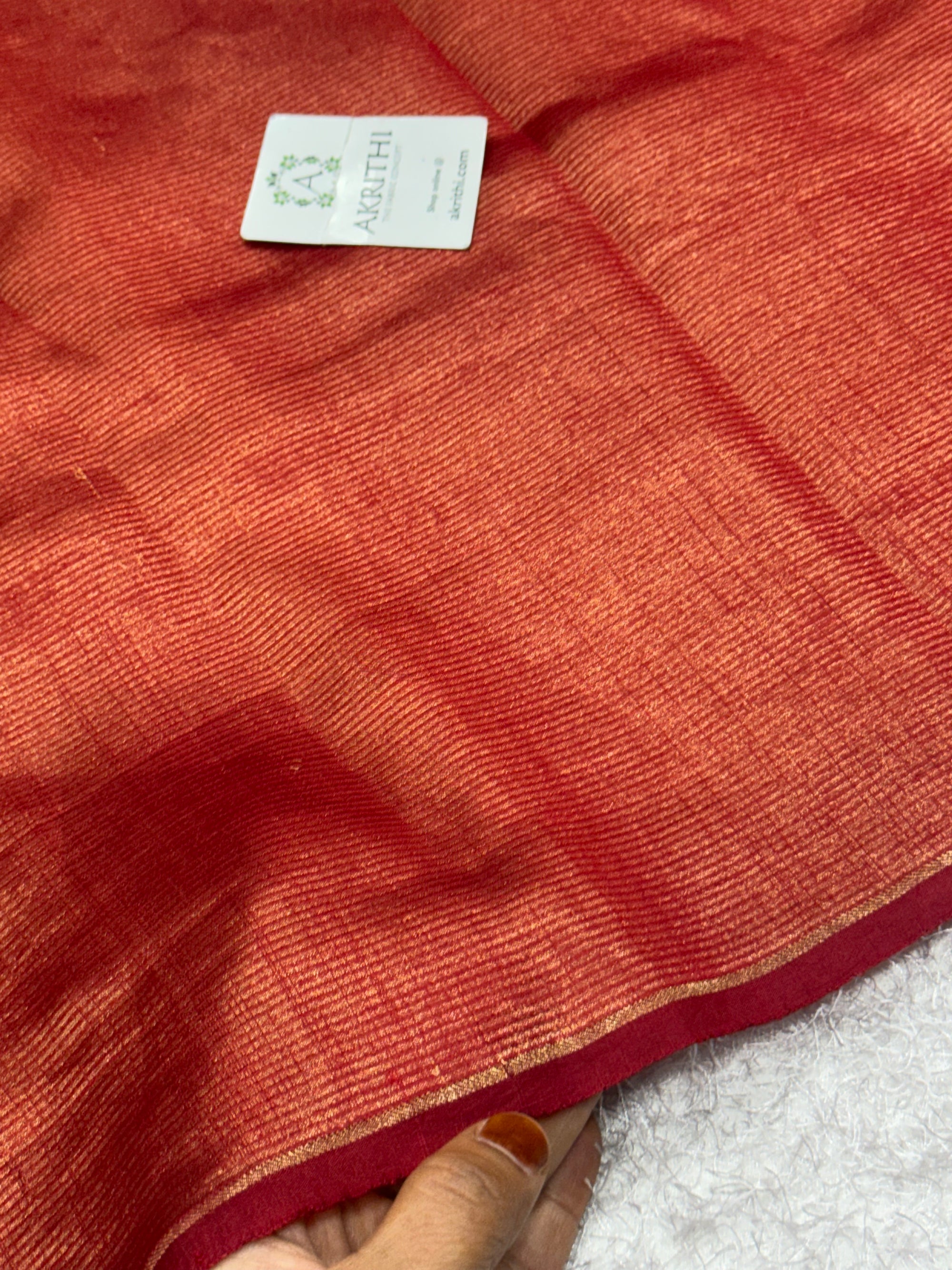 Pure tissue katan silk with zari stripe