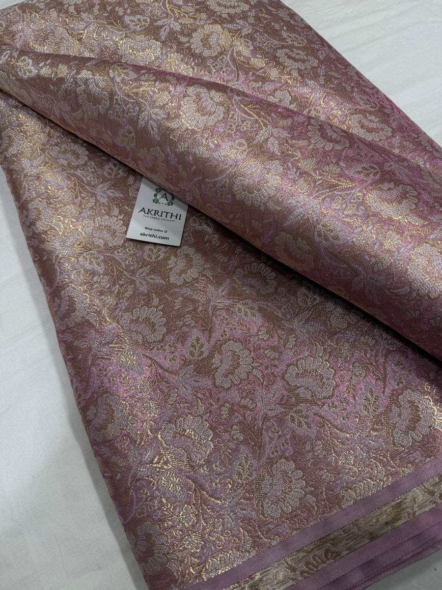 Pure Banarasi tissue brocade fabric