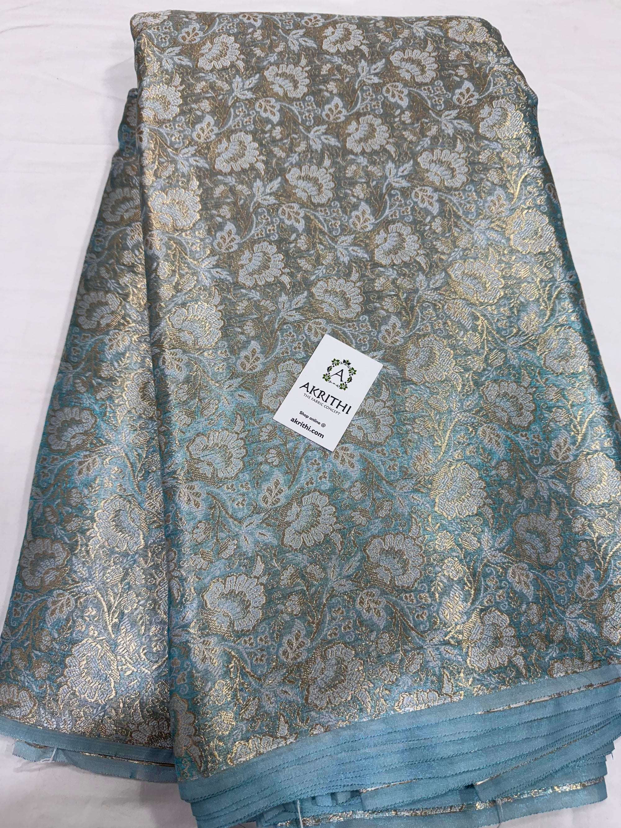 Pure Banarasi tissue brocade fabric 80 CM CUT