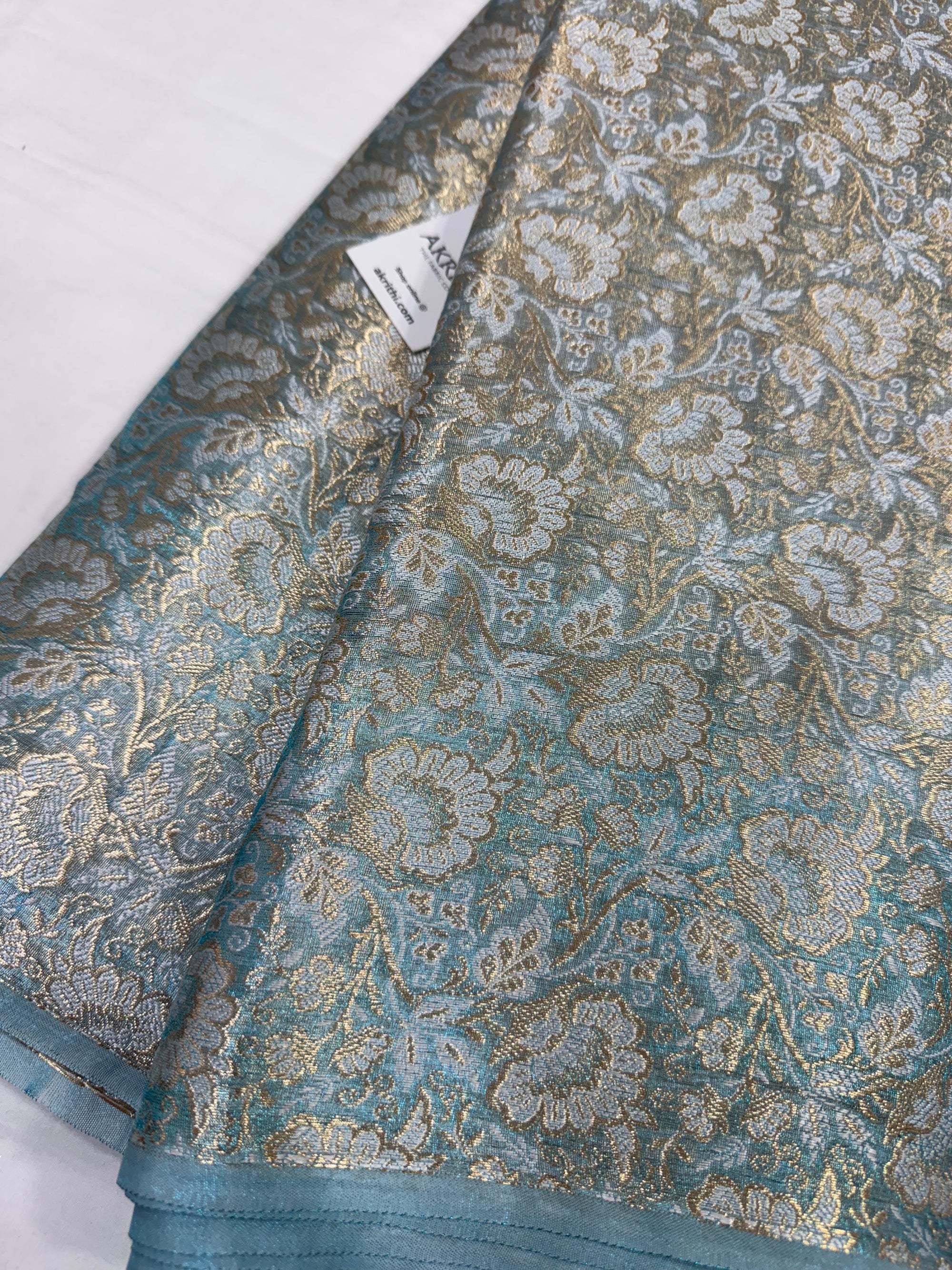 Pure Banarasi tissue brocade fabric 80 CM CUT