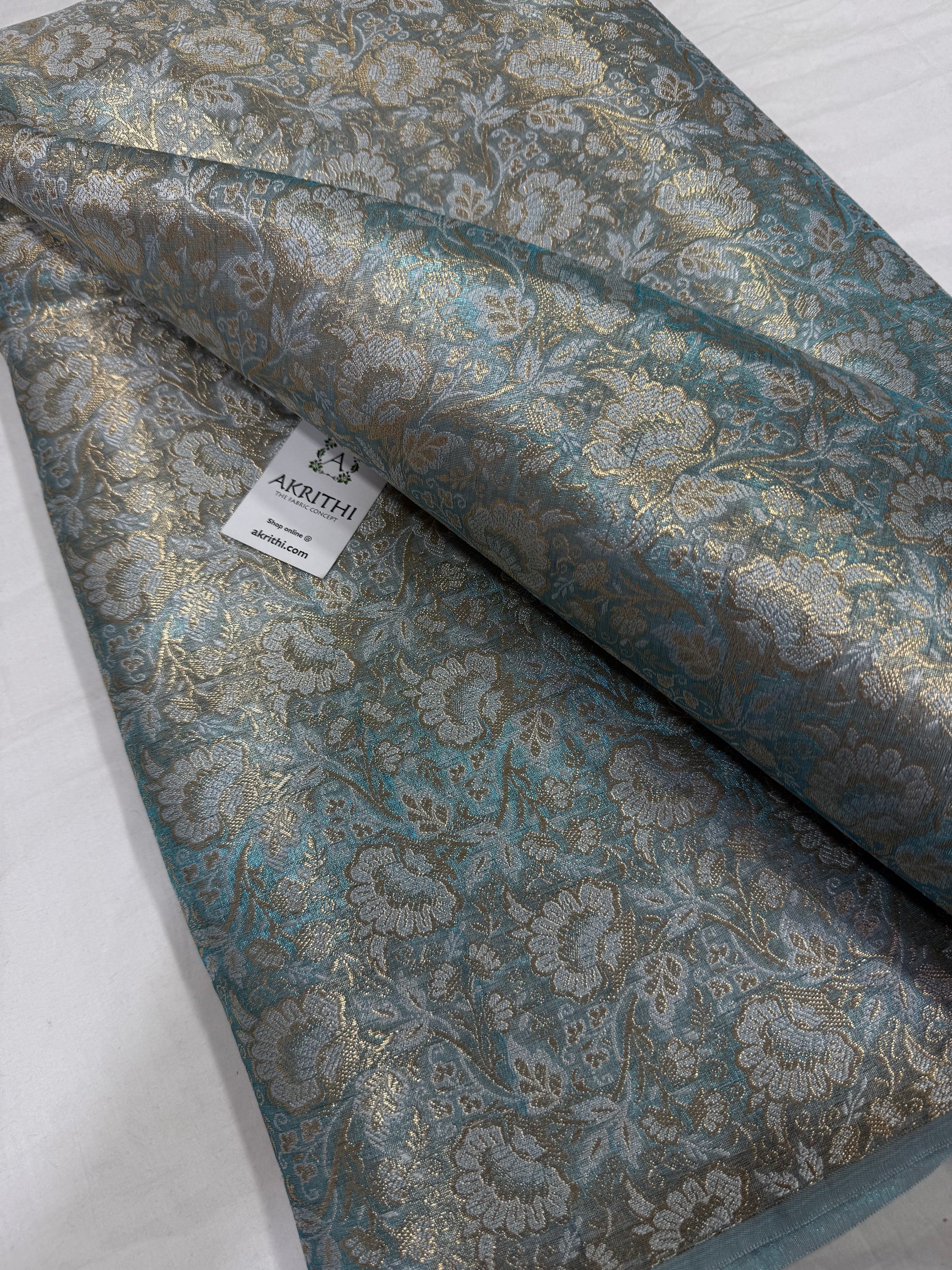 Pure Banarasi tissue brocade fabric 80 CM CUT