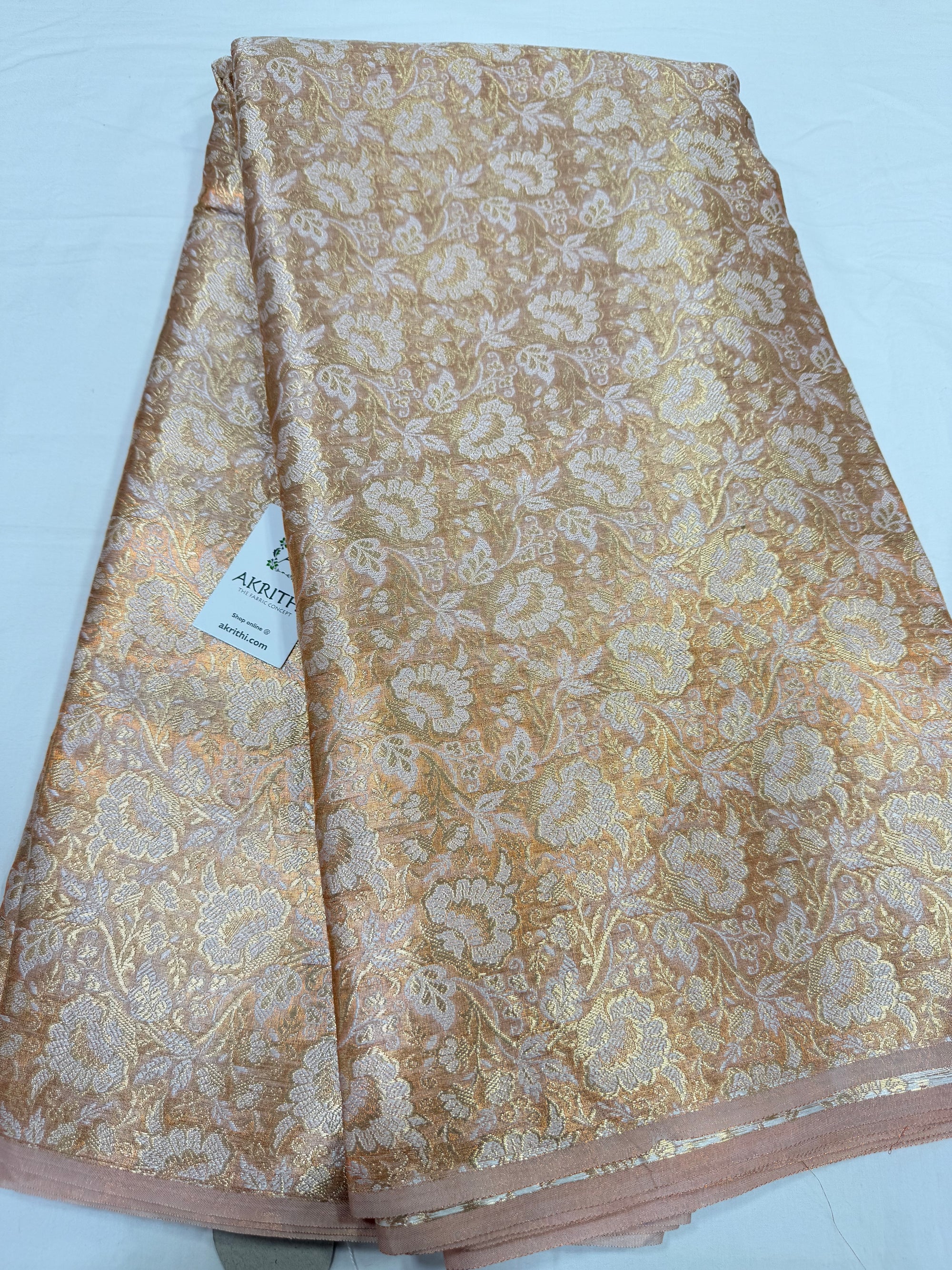 Pure Banarasi tissue brocade fabric