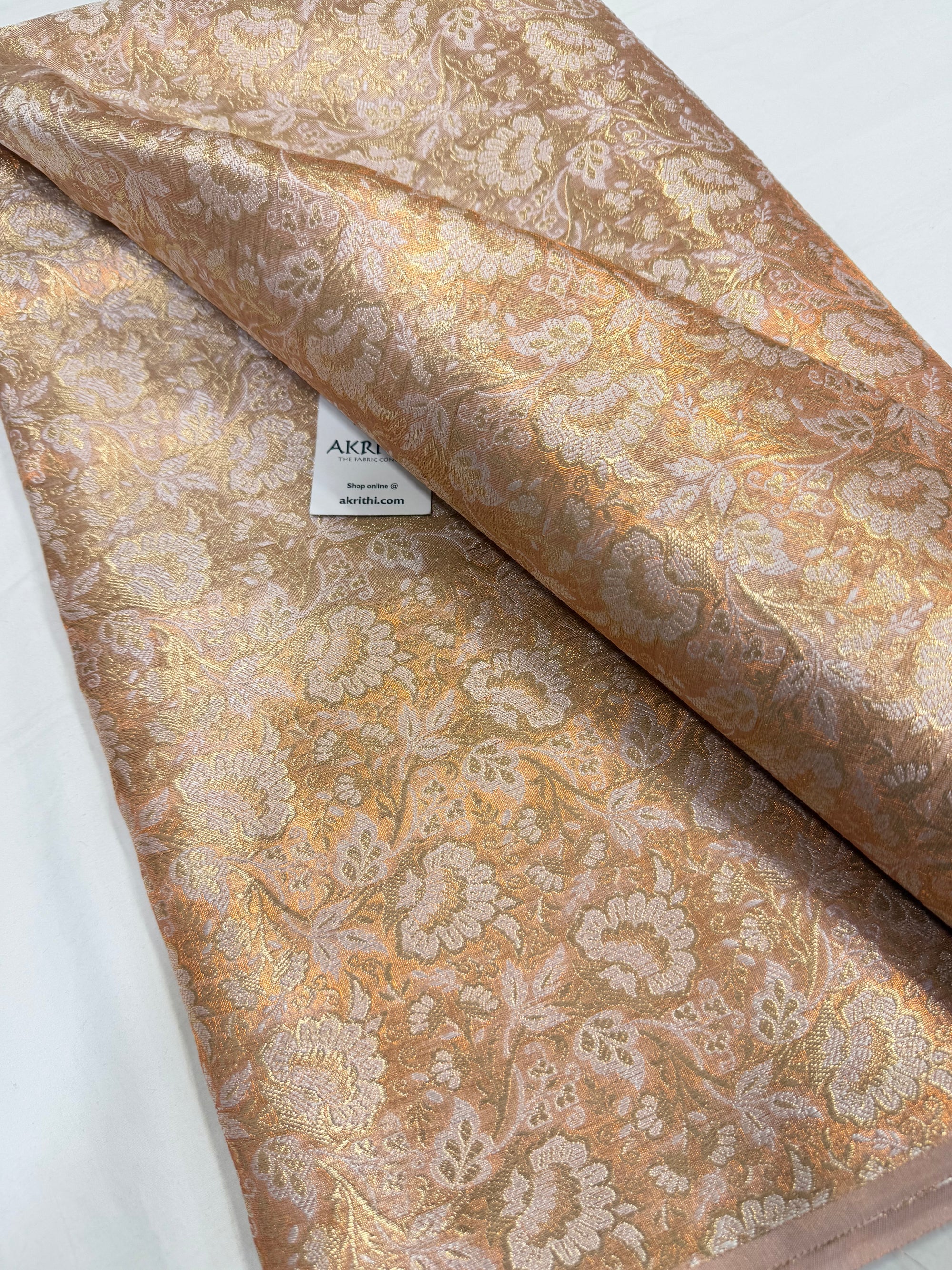 Pure Banarasi tissue brocade fabric