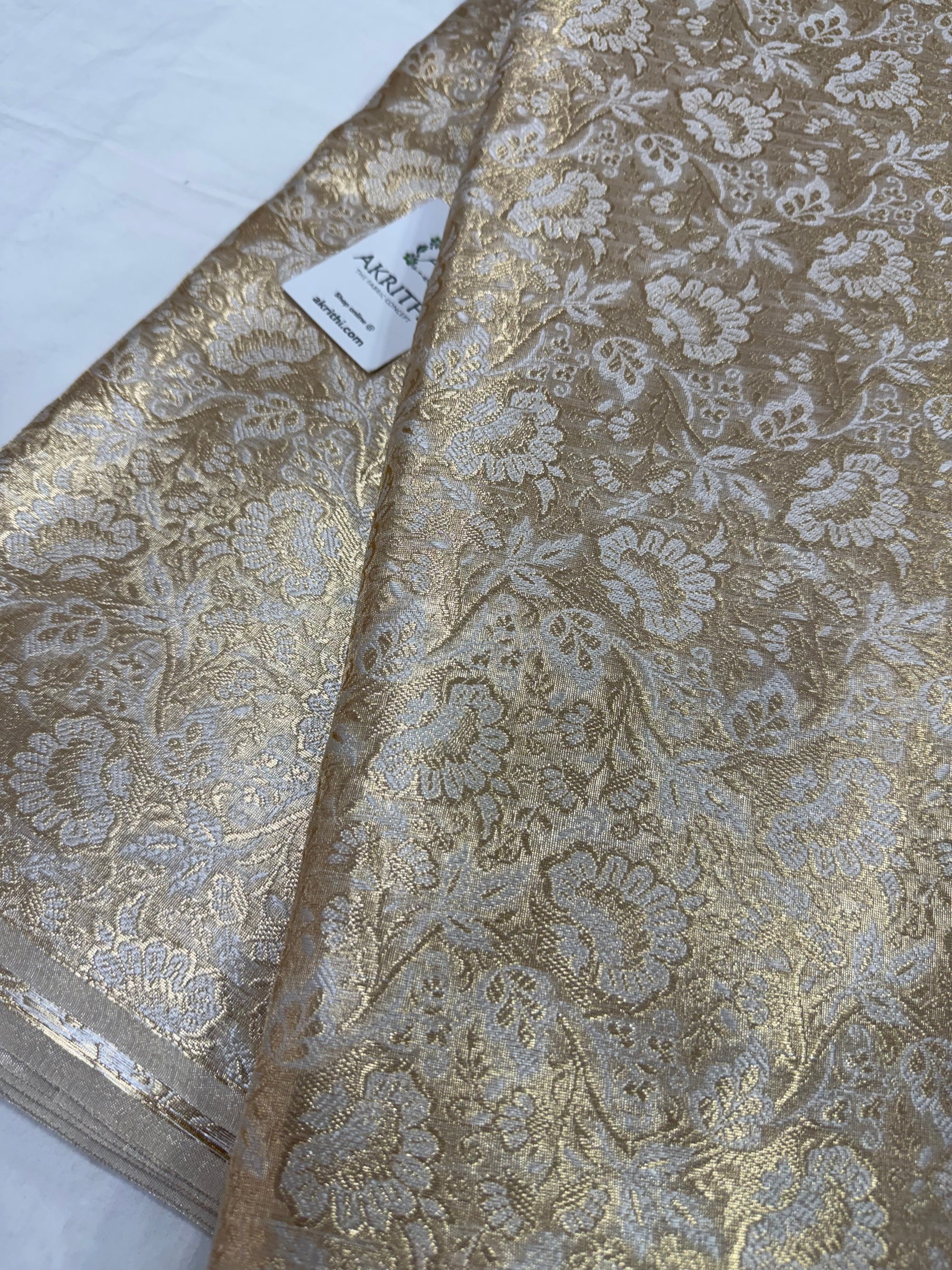 Pure Banarasi tissue brocade fabric