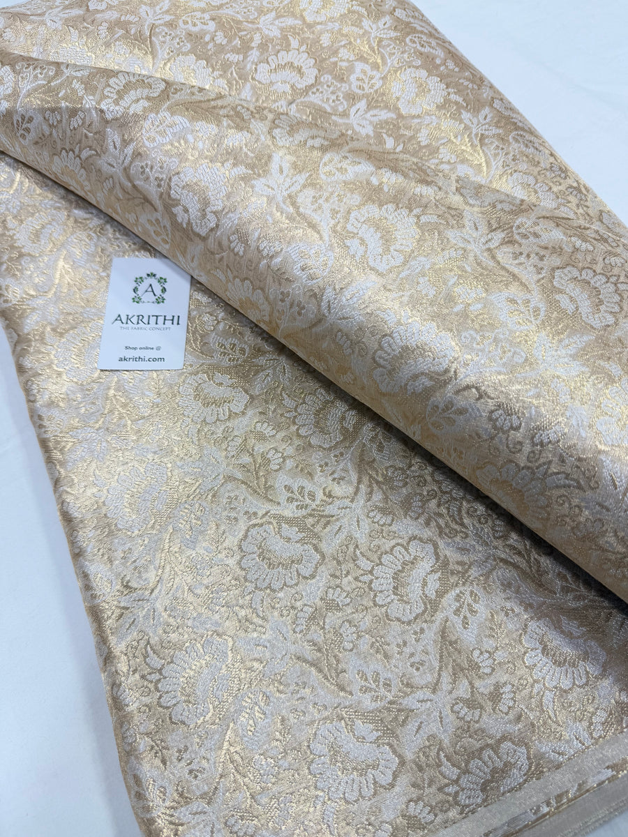 Pure Banarasi tissue brocade fabric