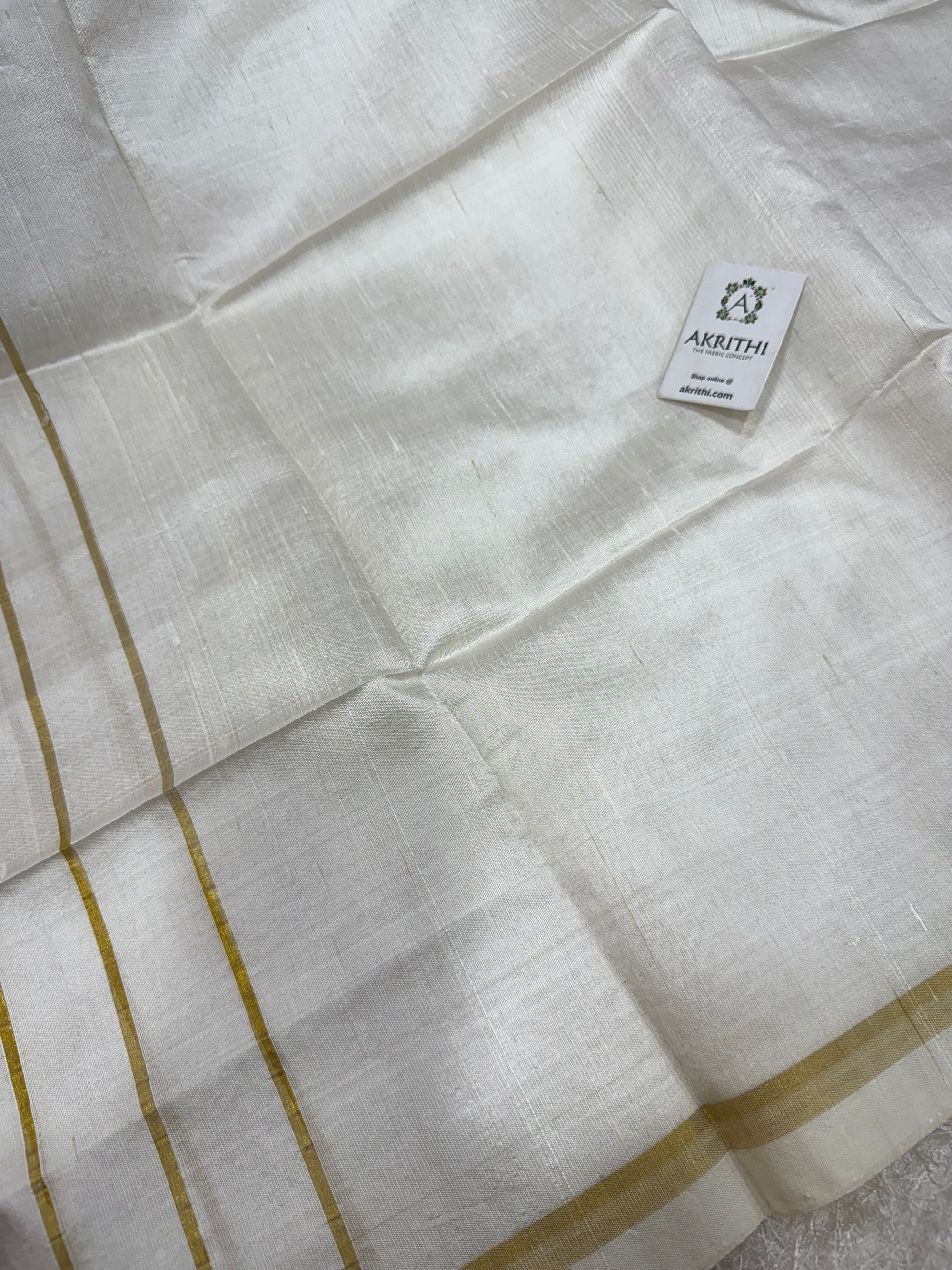 Pure raw silk dupatta with zari border