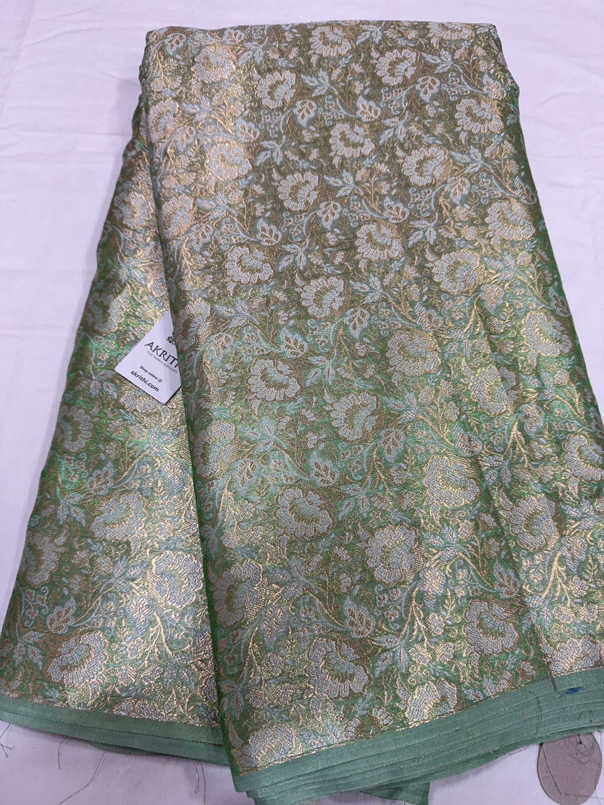 Pure Banarasi tissue brocade fabric