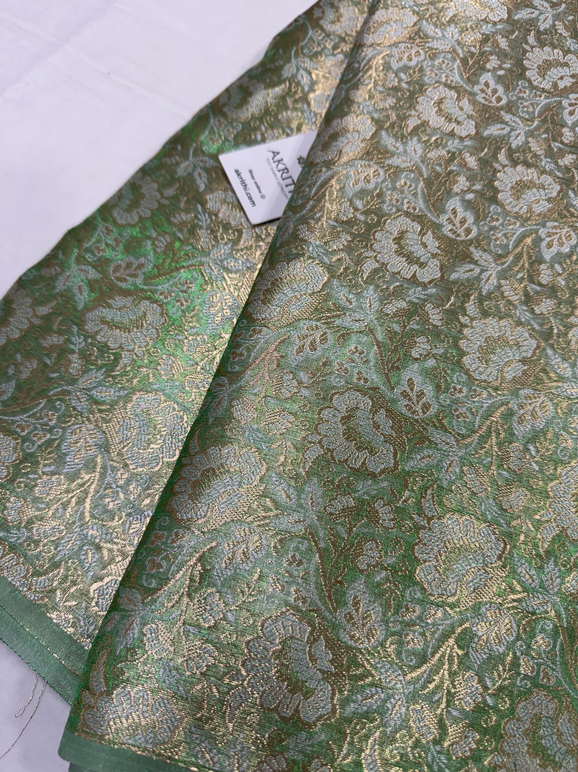 Pure Banarasi tissue brocade fabric