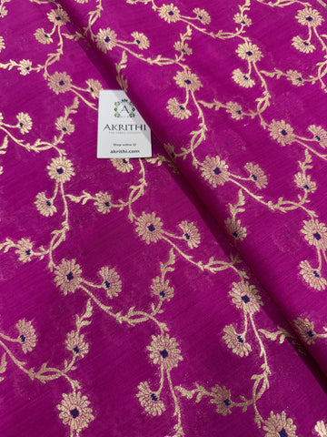 Pure dupion silk Banarasi brocade fabric