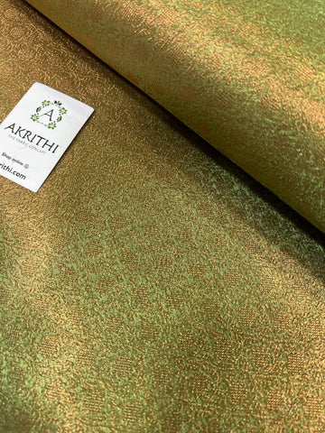 Copper Tissue Banarasi brocade fabric