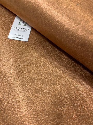 Copper Tissue Banarasi brocade fabric