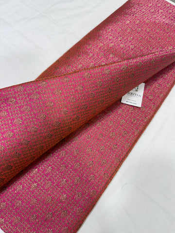 Pure silk Handloom Banarasi brocade fabric