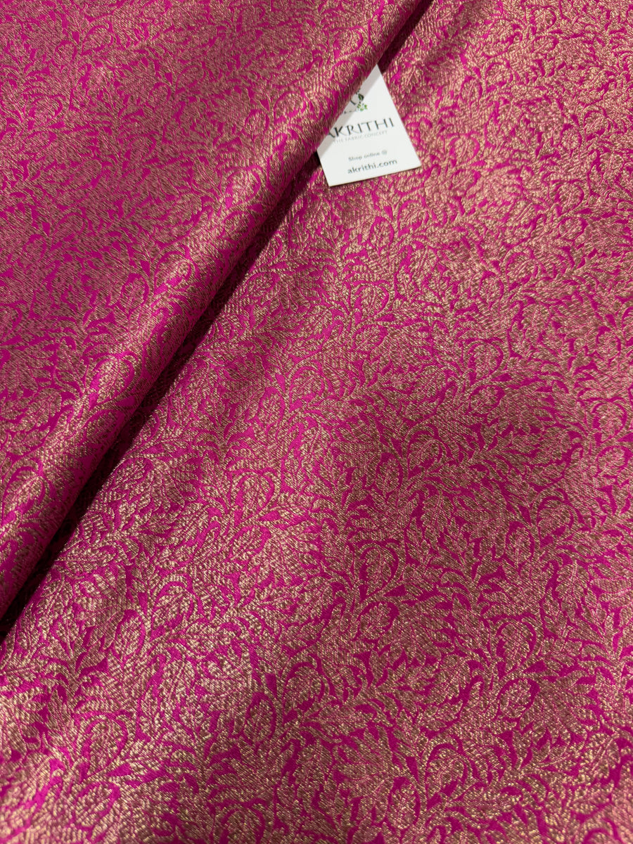 Pure silk Handloom Banarasi brocade fabric