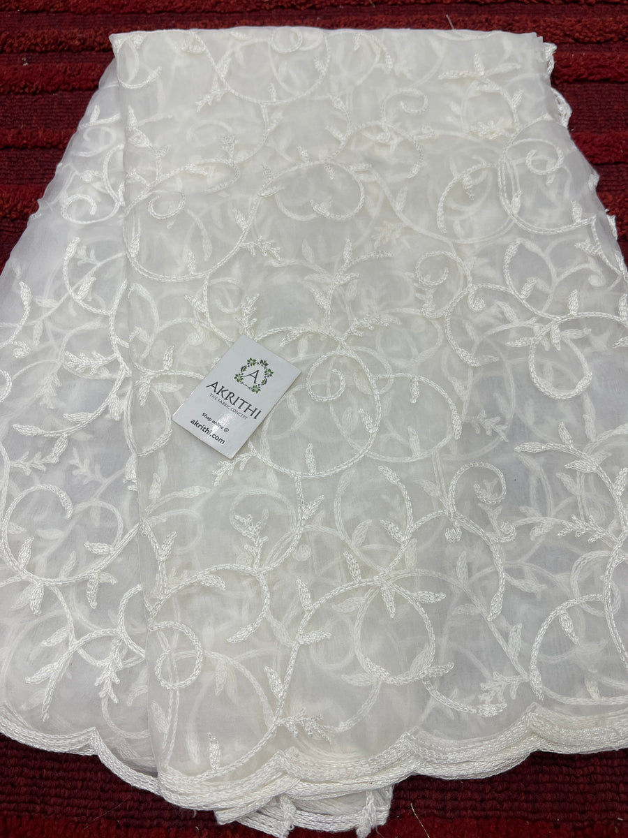 Embroidered organza dupatta