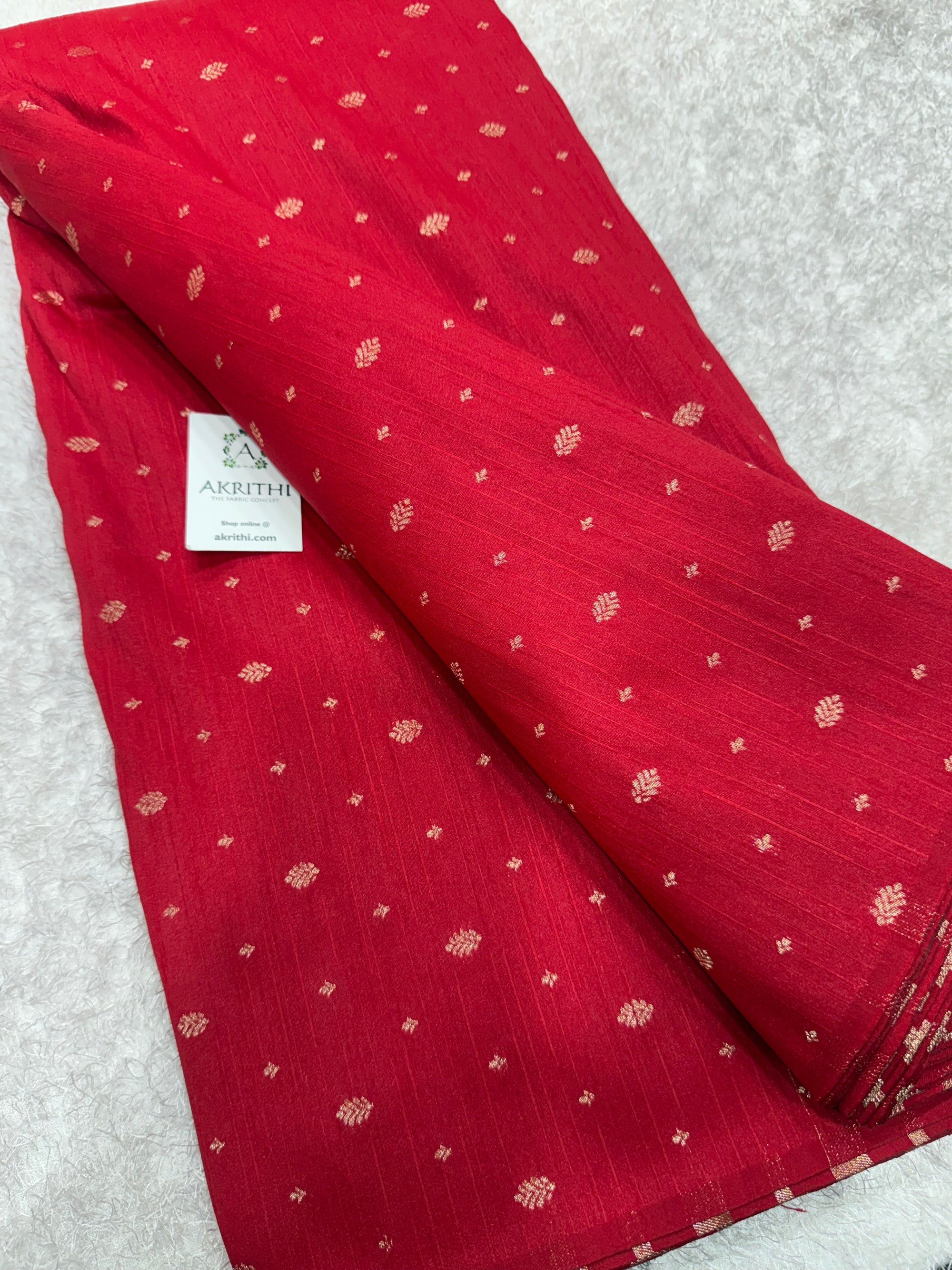 Semi Banarasi raw silk fabric