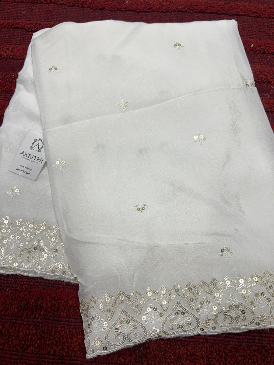 Embroidered chinon dupatta