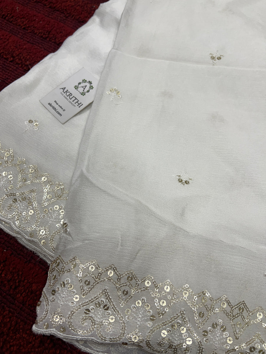 Embroidered chinon dupatta