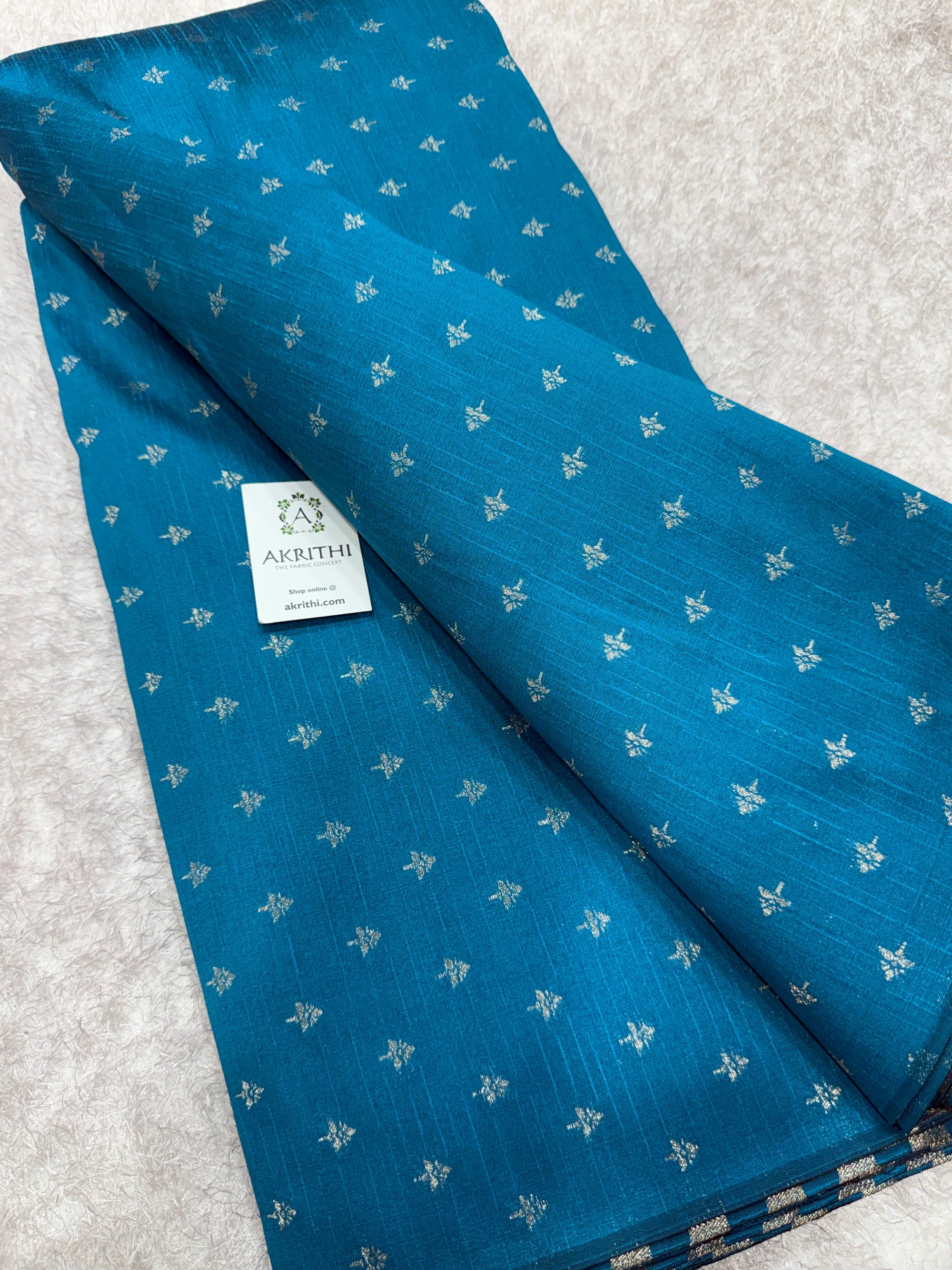 Semi Banarasi raw silk fabric