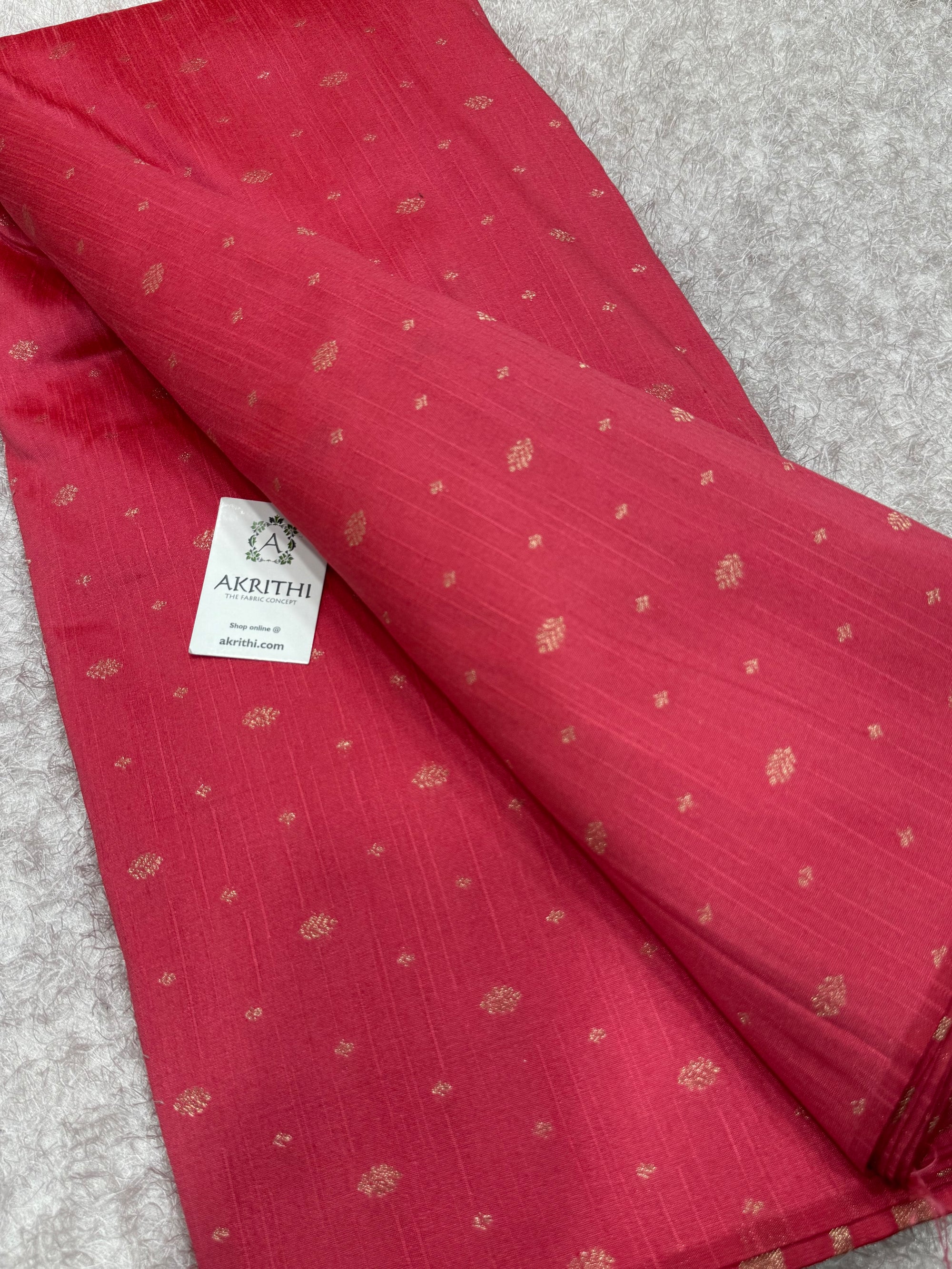 Semi Banarasi raw silk fabric