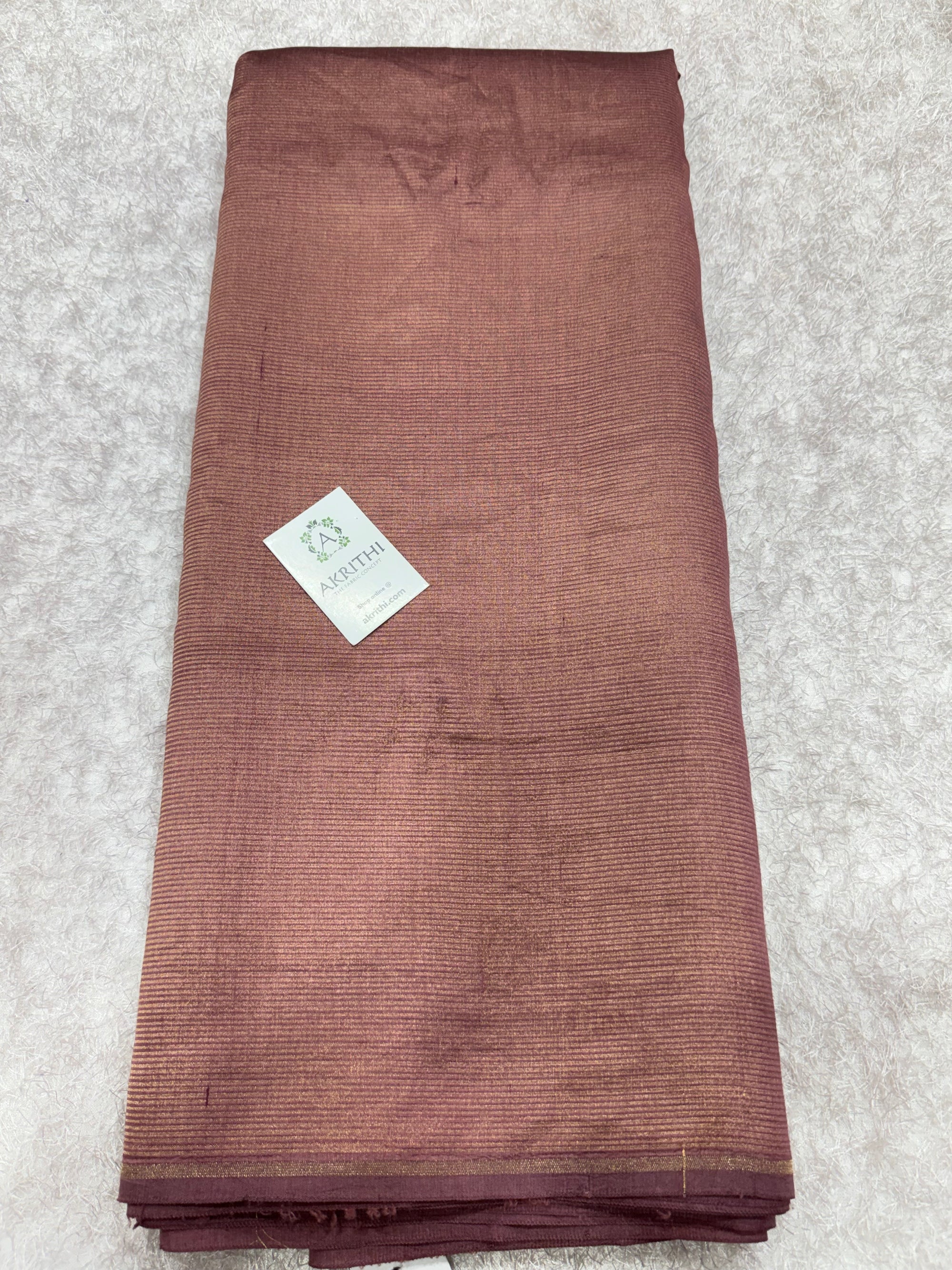 Pure tissue katan silk with zari stripe