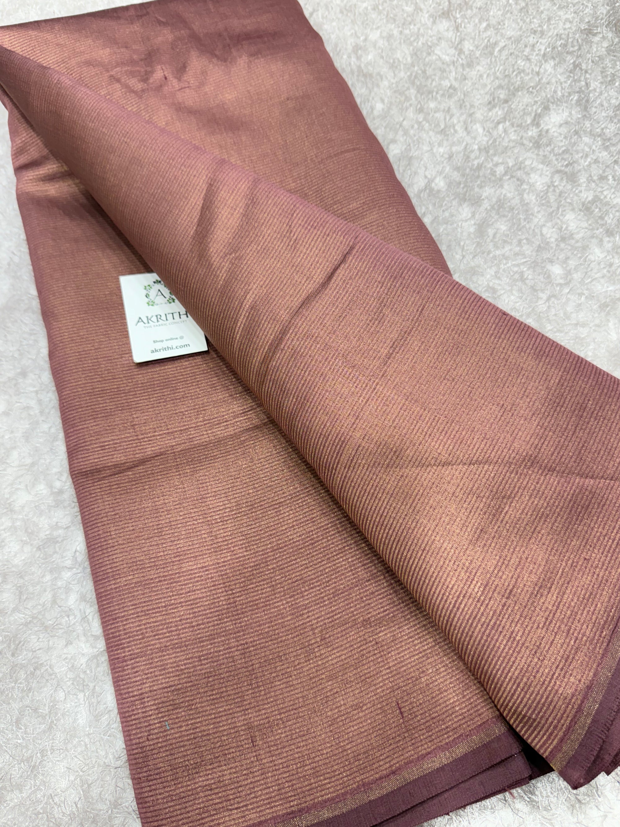 Pure tissue katan silk with zari stripe