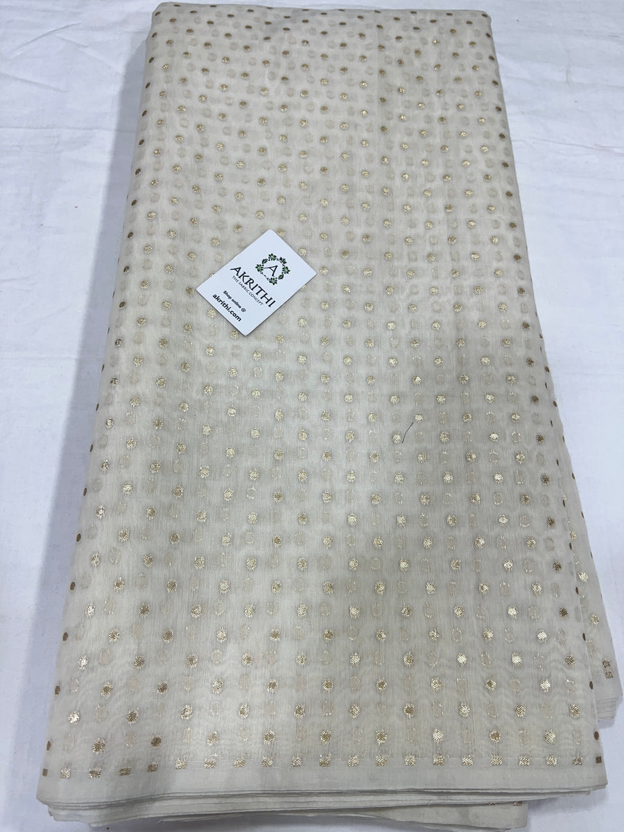 Dyeable banarasi Handloom chanderi lurex fabric