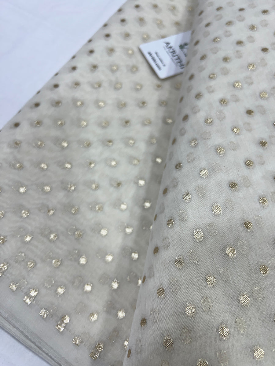 Dyeable banarasi Handloom chanderi lurex fabric