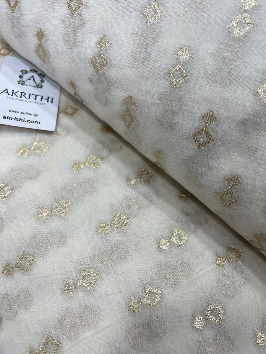 Dyeable banarasi Handloom chanderi lurex fabric