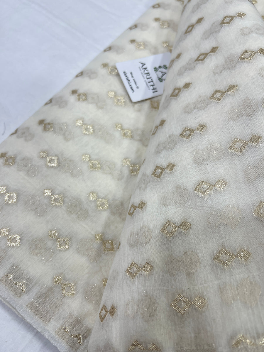 Dyeable banarasi Handloom chanderi lurex fabric