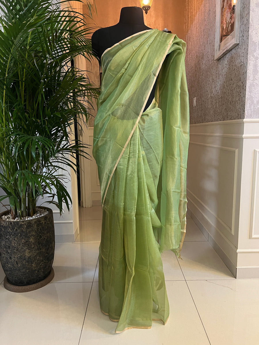 Pure kota silk tissue saree with blouse