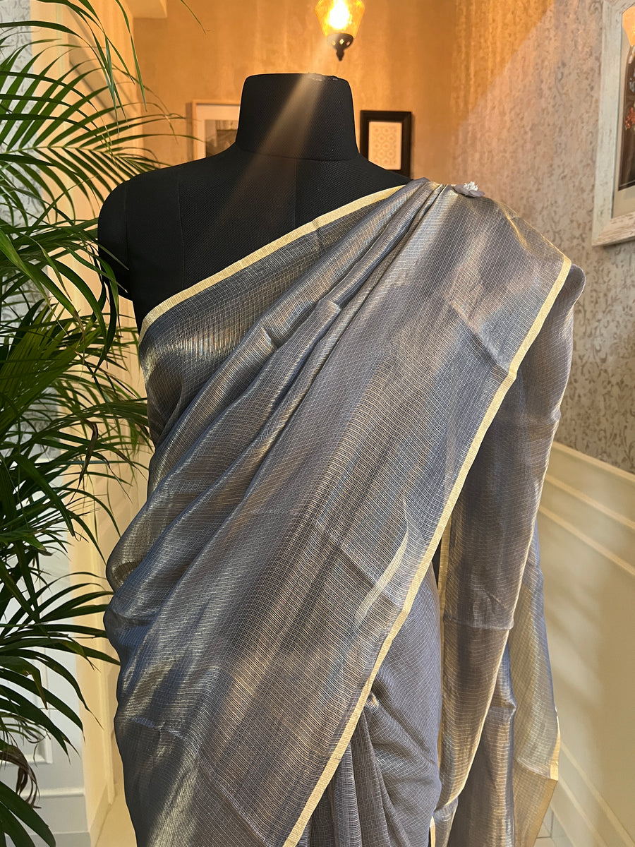 Pure kota silk tissue saree with blouse