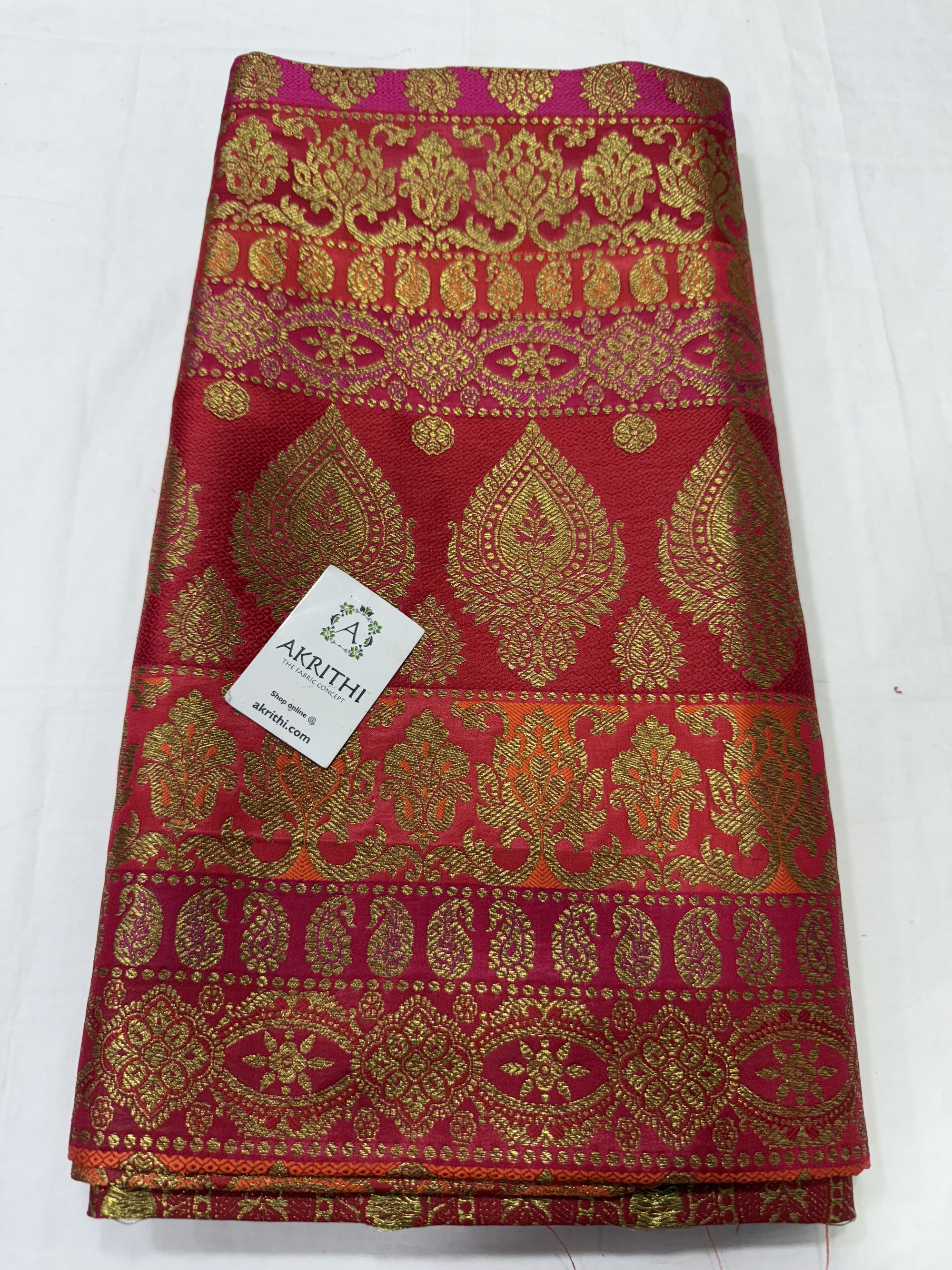 Pure Banarasi brocade fabric 60 CM CUT