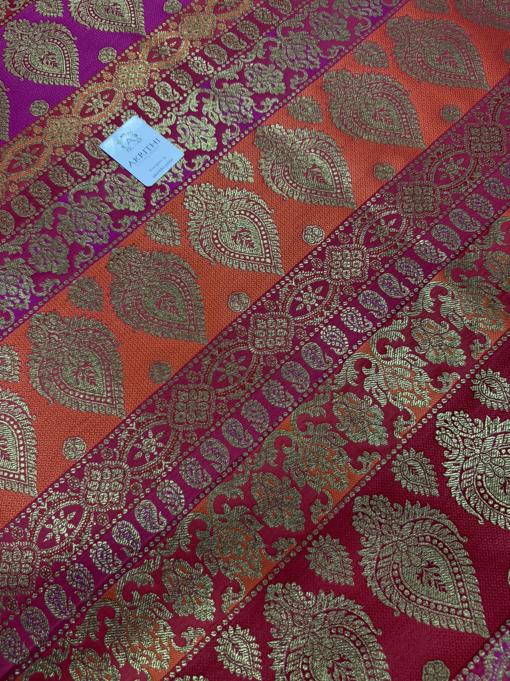 Pure Banarasi brocade fabric 60 CM CUT