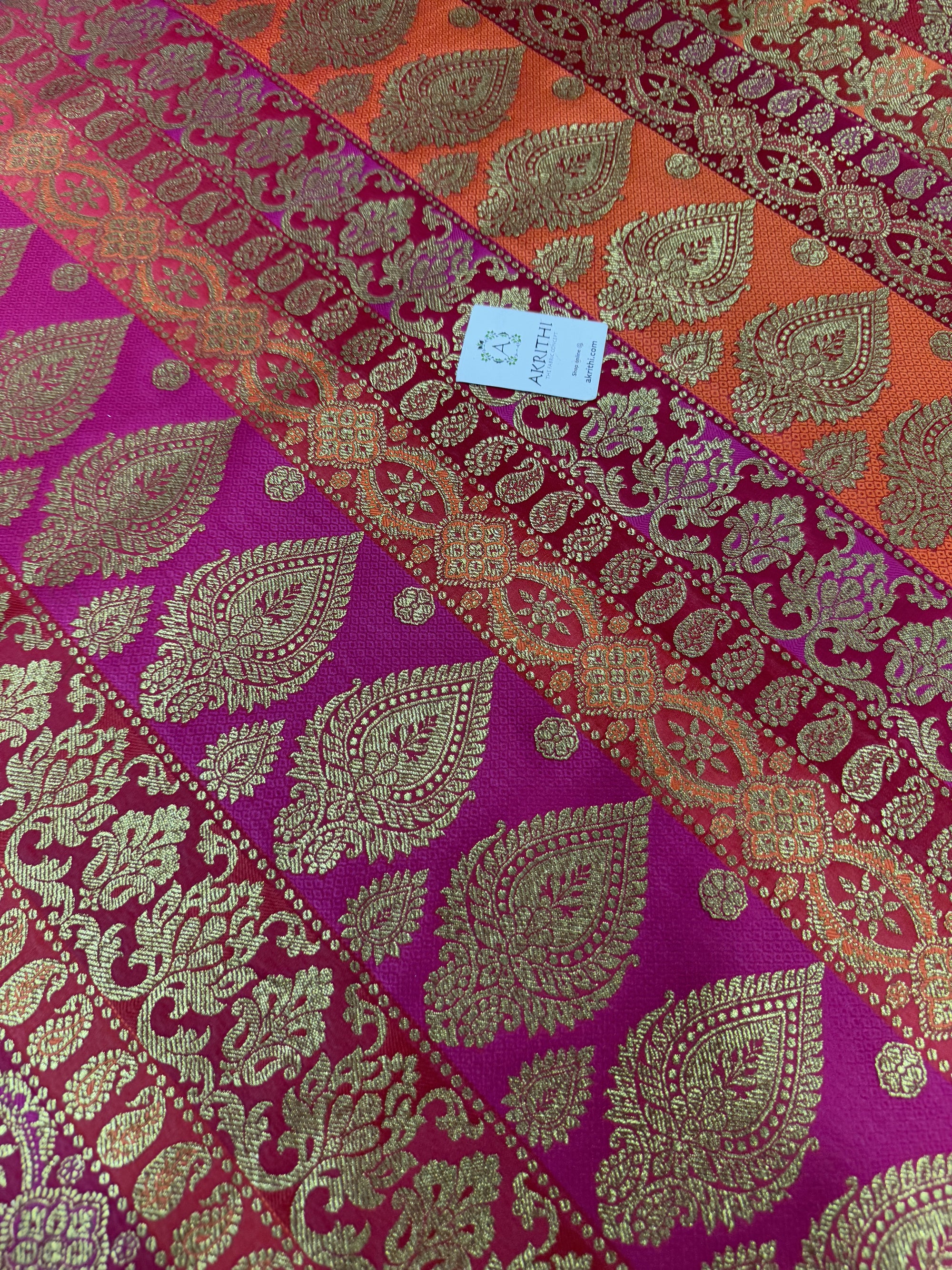 Pure Banarasi brocade fabric 60 CM CUT