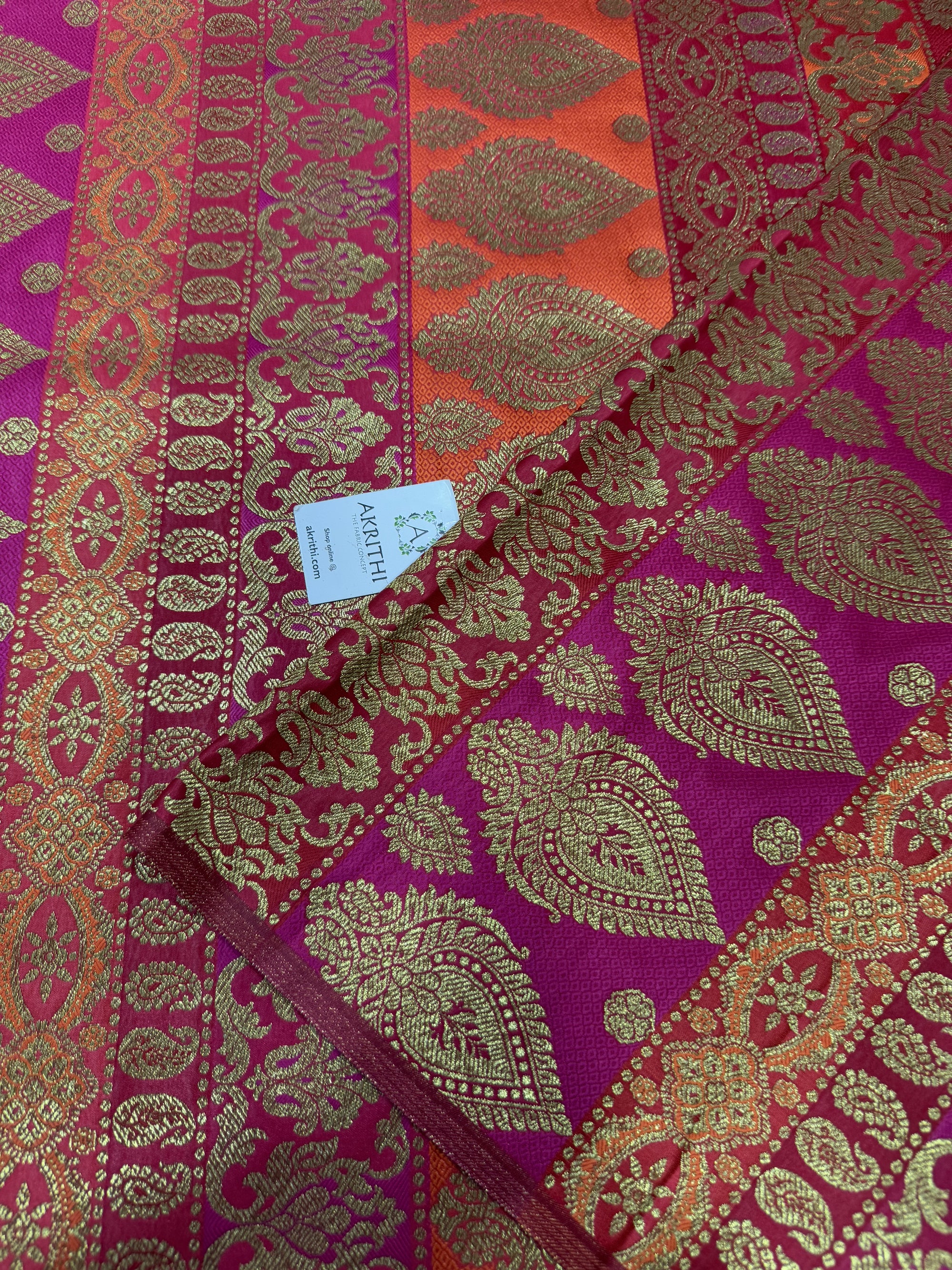 Pure Banarasi brocade fabric 60 CM CUT