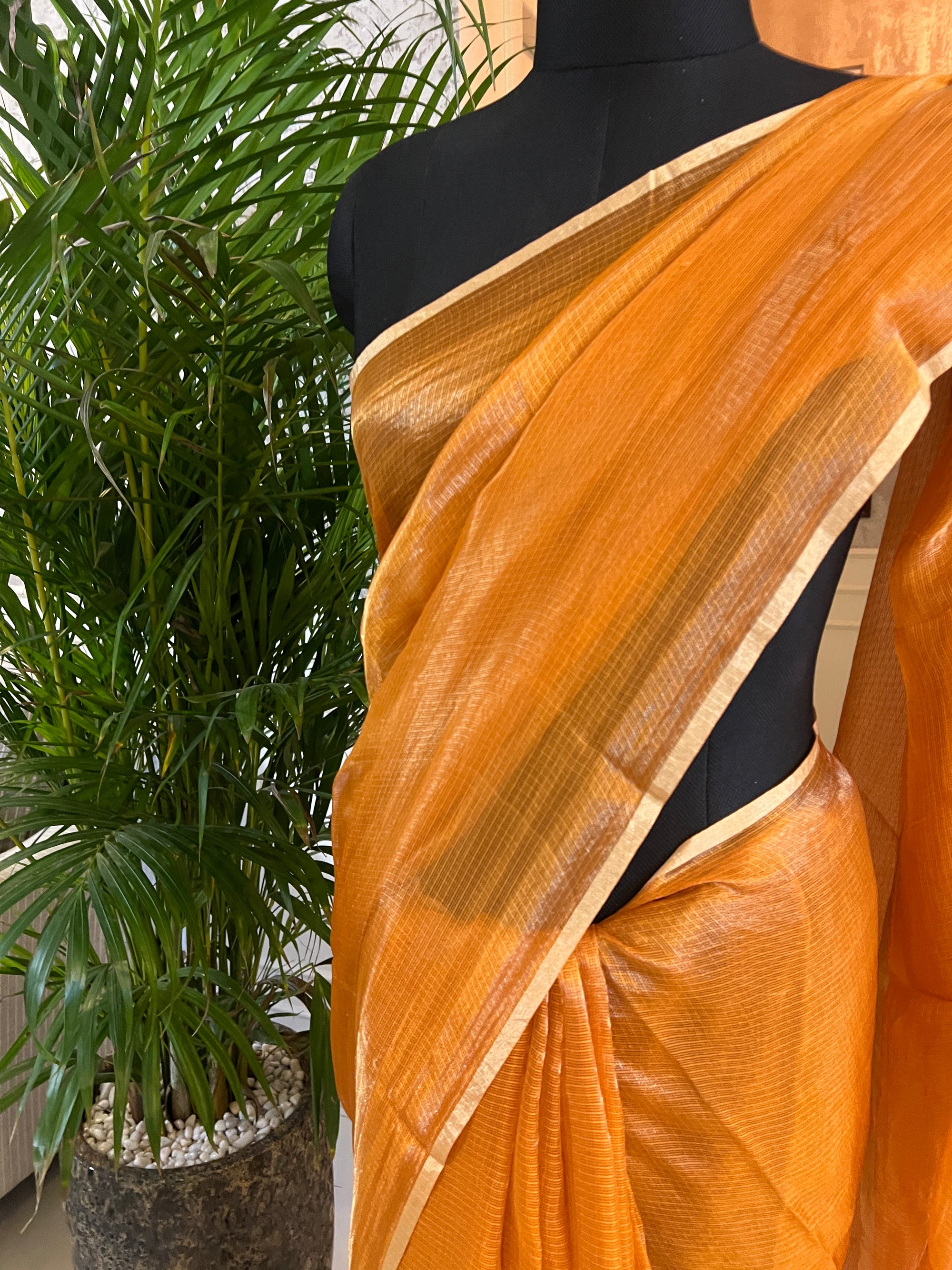 Pure kota silk tissue saree with blouse